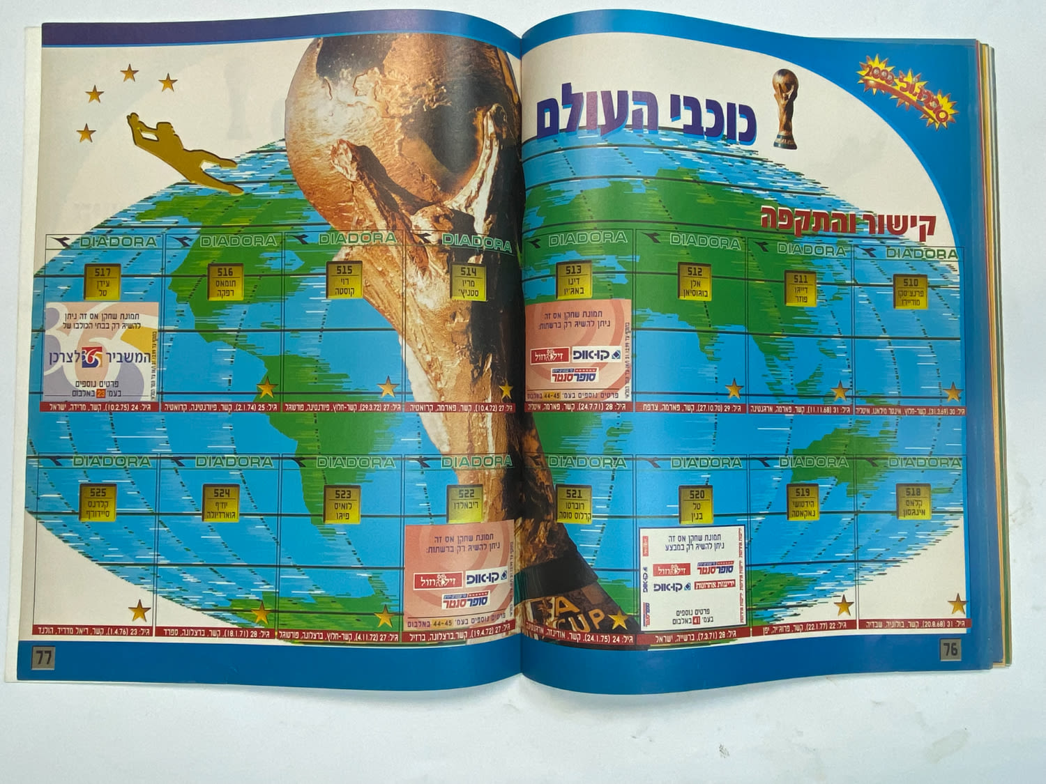 אלבומי מדבקות - אלבום סופרגול 2000, אלבום המילניום - כמעט ריק
סוּפרגוֹל הוא שמו של אלבום איסוף מדבקות ... - 1 32