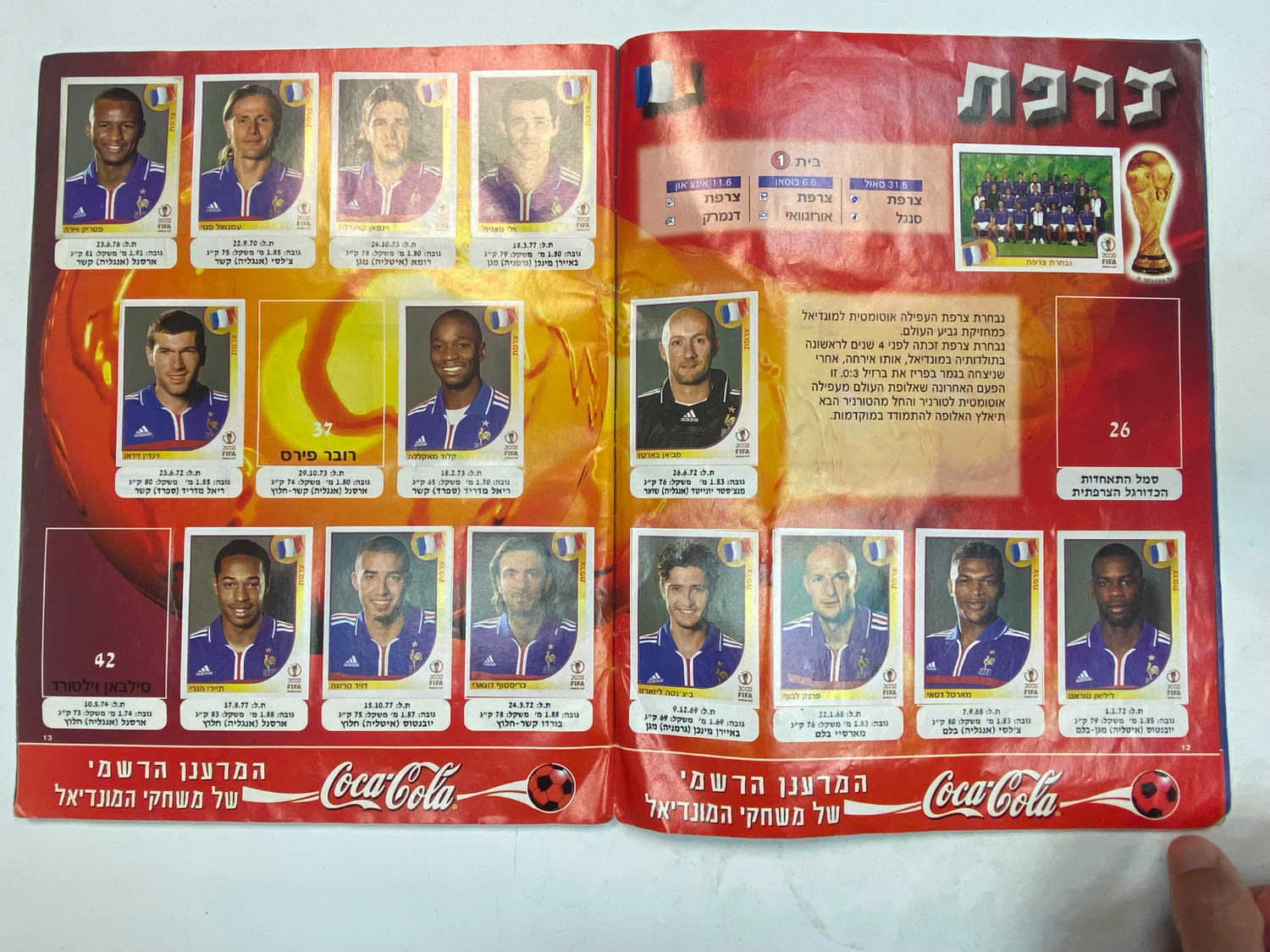 אלבומי מדבקות - אלבום סופרגול מונדיאל 2002 - קוריאה יפן - כ-120 חוסרים מתוך 639 מדבקות
כתוב ... - 1 49