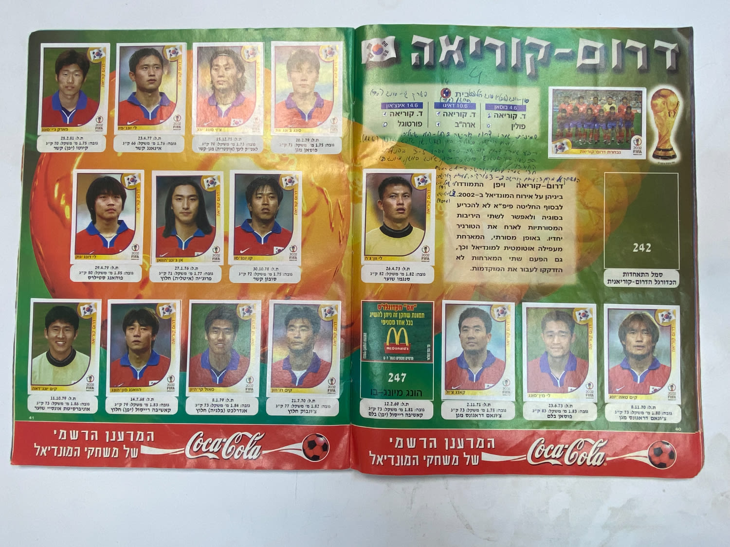 אלבומי מדבקות - אלבום סופרגול מונדיאל 2002 - קוריאה יפן - כ-120 חוסרים מתוך 639 מדבקות
כתוב ... - 1 14