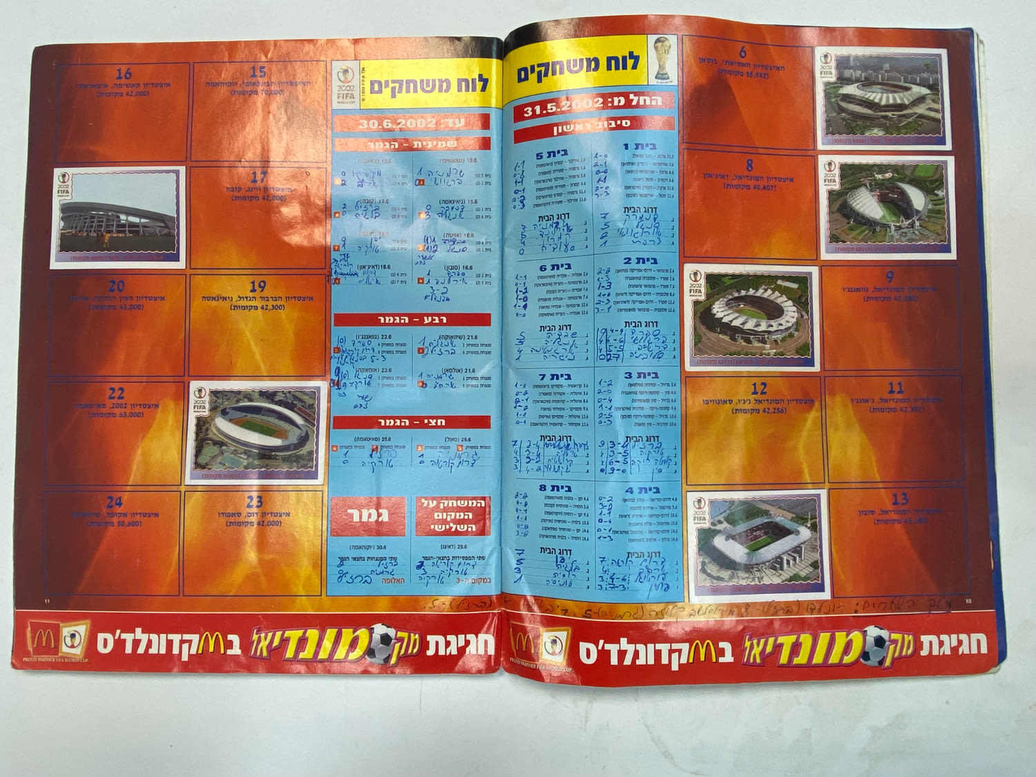 אלבומי מדבקות - אלבום סופרגול מונדיאל 2002 - קוריאה יפן - כ-120 חוסרים מתוך 639 מדבקות
כתוב ... - 1 48