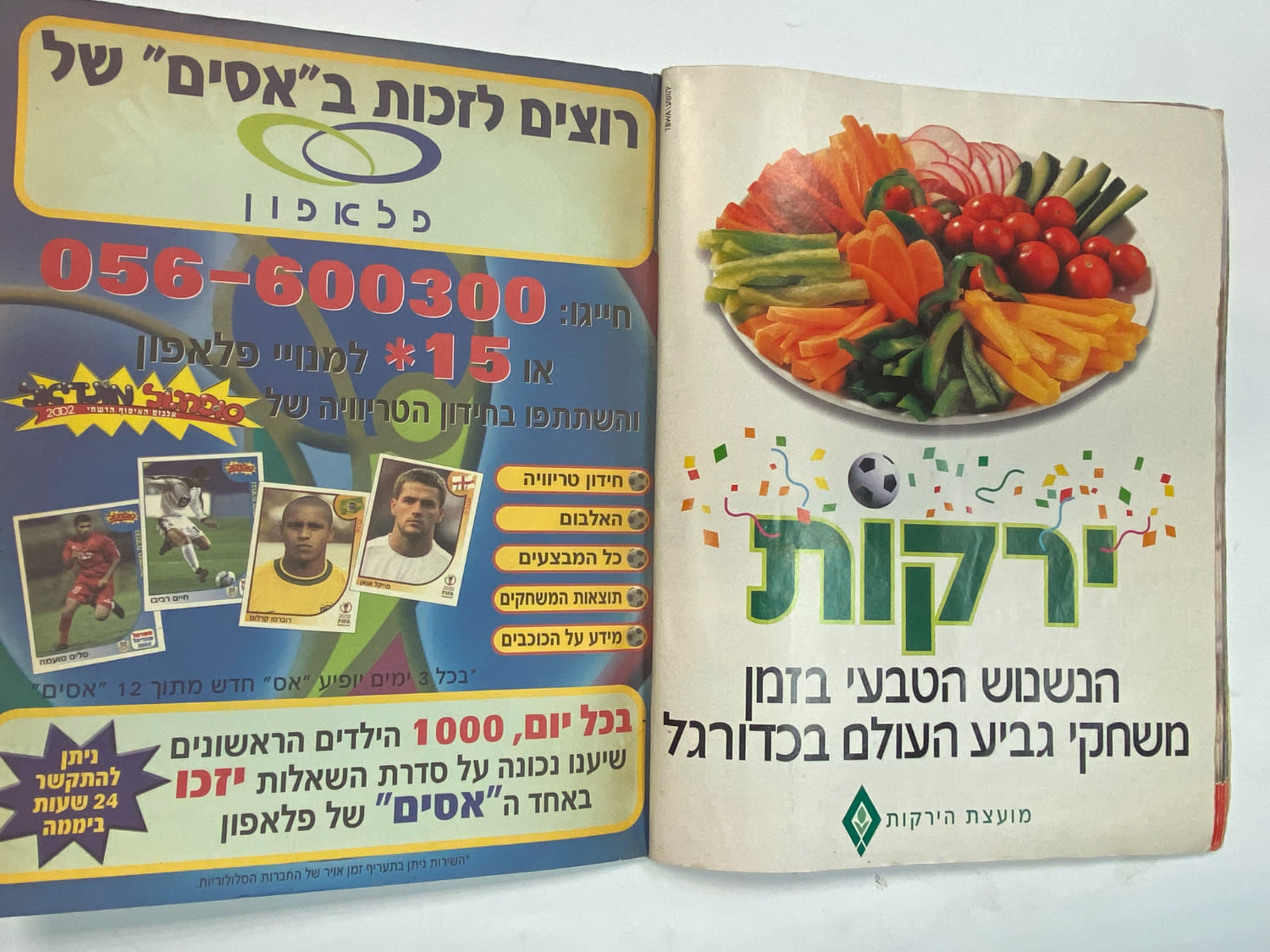 אלבומי מדבקות - אלבום סופרגול מונדיאל 2002 - קוריאה יפן
סוּפרגוֹל הוא שמו של אלבום איסוף מדבקות מאת ... - 1 45