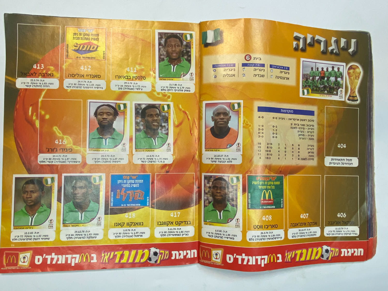 אלבומי מדבקות - אלבום סופרגול מונדיאל 2002 - קוריאה יפן
סוּפרגוֹל הוא שמו של אלבום איסוף מדבקות מאת ... - 1 29
