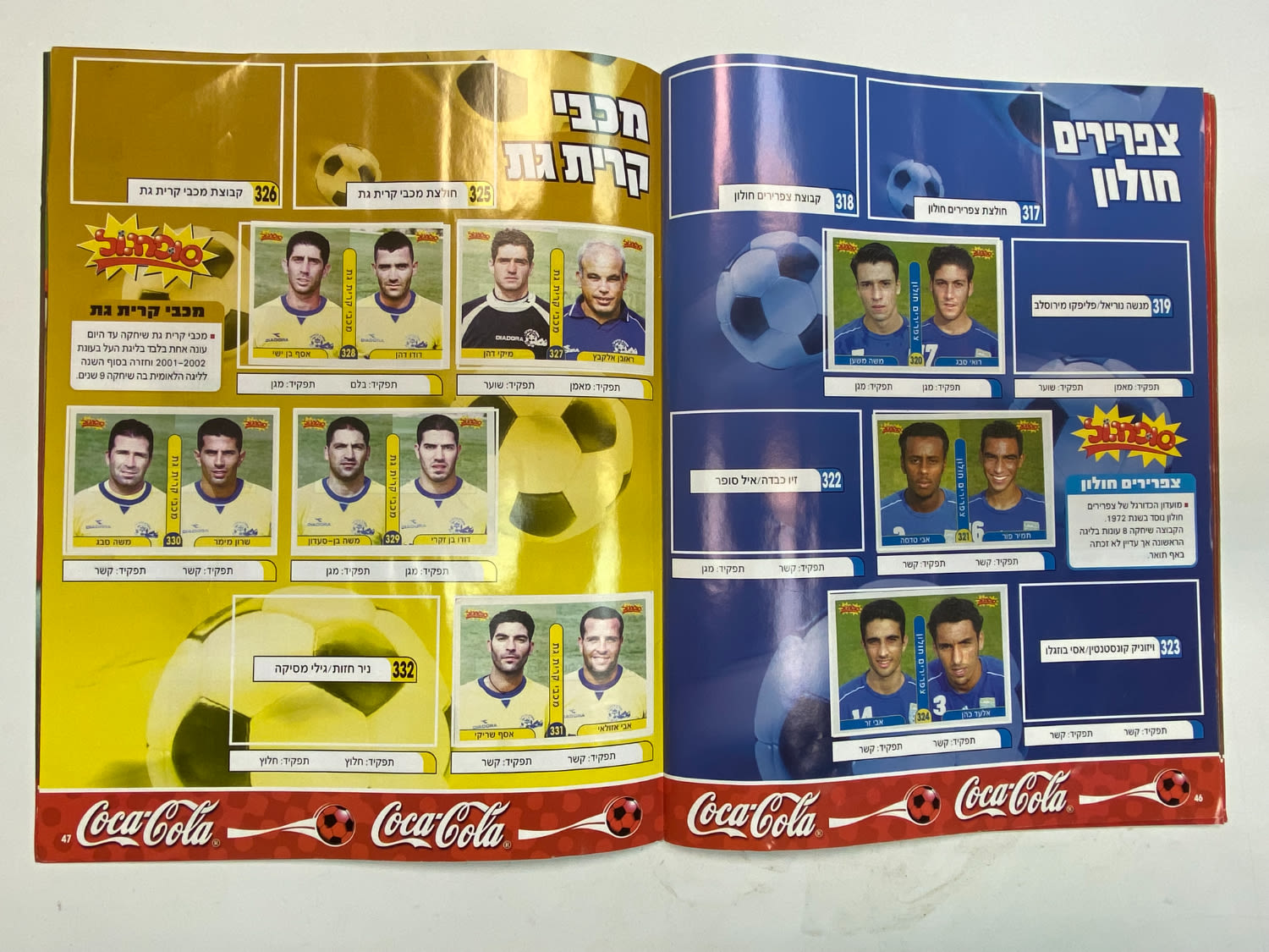 אלבומי מדבקות - אלבום סופרגול 2003
סוּפרגוֹל הוא שמו של אלבום איסוף מדבקות מאת חברת P.M.I, בשיתוף עם ... - 1 16