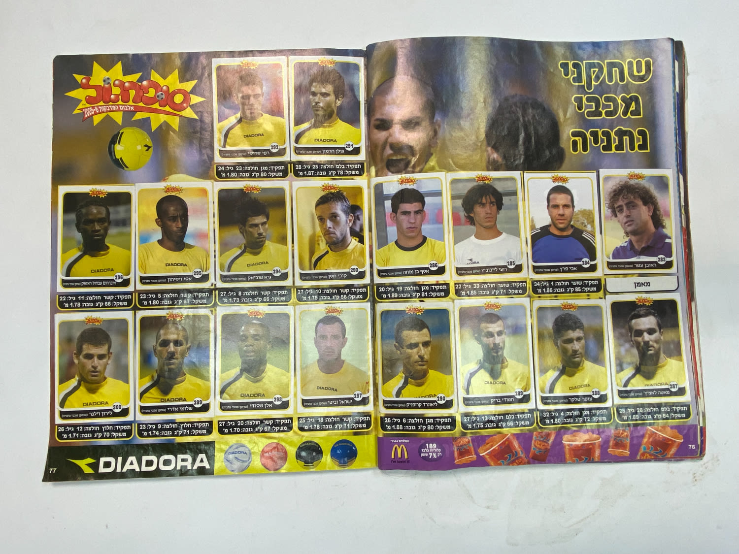 אלבומי מדבקות - אלבום סופרגול 2005-2006, מלא חלקית
סוּפרגוֹל הוא שמו של אלבום איסוף מדבקות מאת חברת ... - 1 30