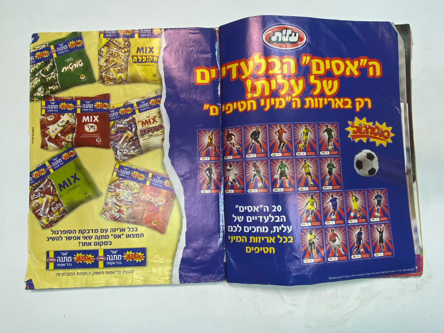 אלבומי מדבקות - אלבום סופרגול 2005-2006, מלא חלקית
סוּפרגוֹל הוא שמו של אלבום איסוף מדבקות מאת חברת ... - 1 25