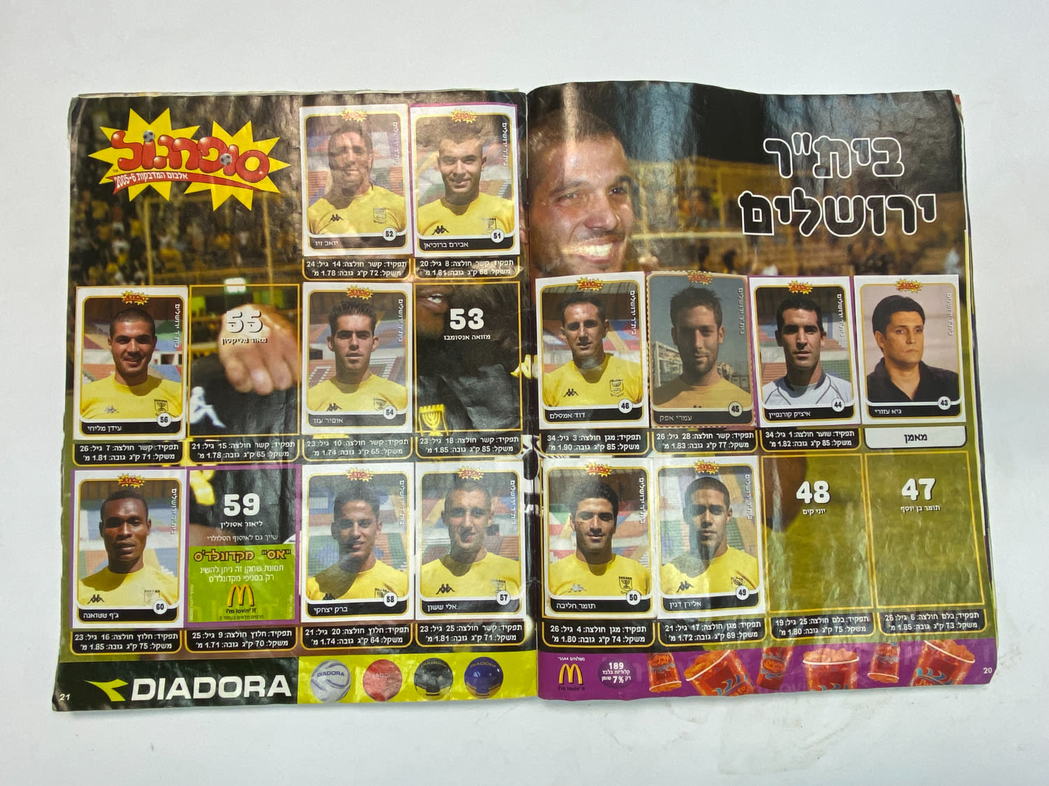 אלבומי מדבקות - אלבום סופרגול 2005-2006, מלא חלקית
סוּפרגוֹל הוא שמו של אלבום איסוף מדבקות מאת חברת ... - 1 2