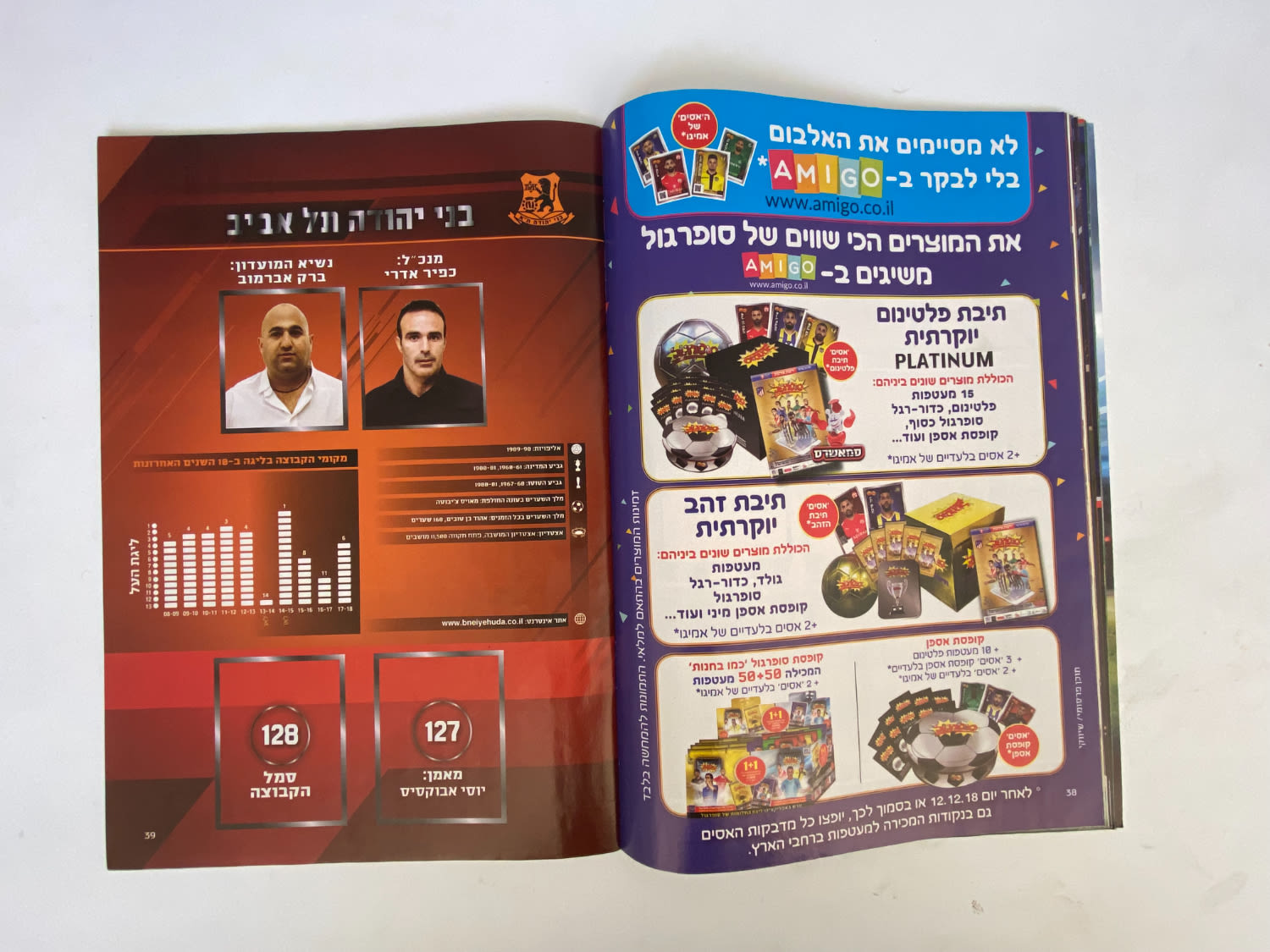 אלבומי מדבקות - אלבום סופרגול עונה 2019--2018
סוּפרגוֹל הוא שמו של אלבום איסוף מדבקות מאת חברת P.M.I ... - 1 5