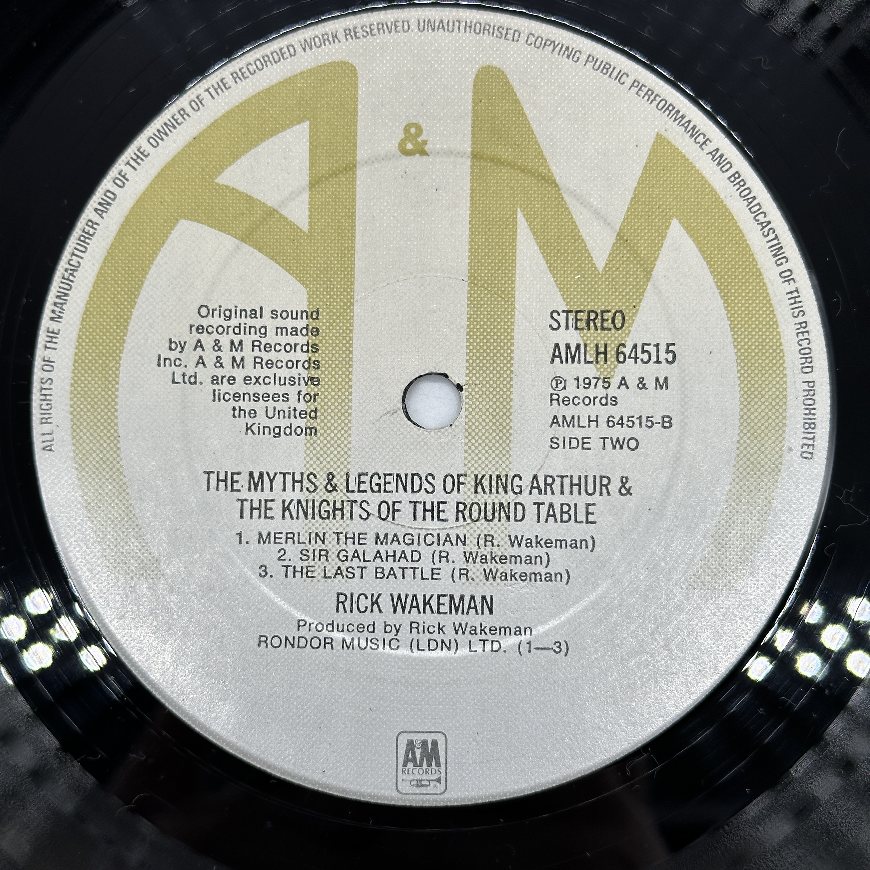 A 12 inch vinyl album by Rick Wakeman - The Myths & Legends of King Arthur album, cover is in good condition, vinyl ... - 1 4
