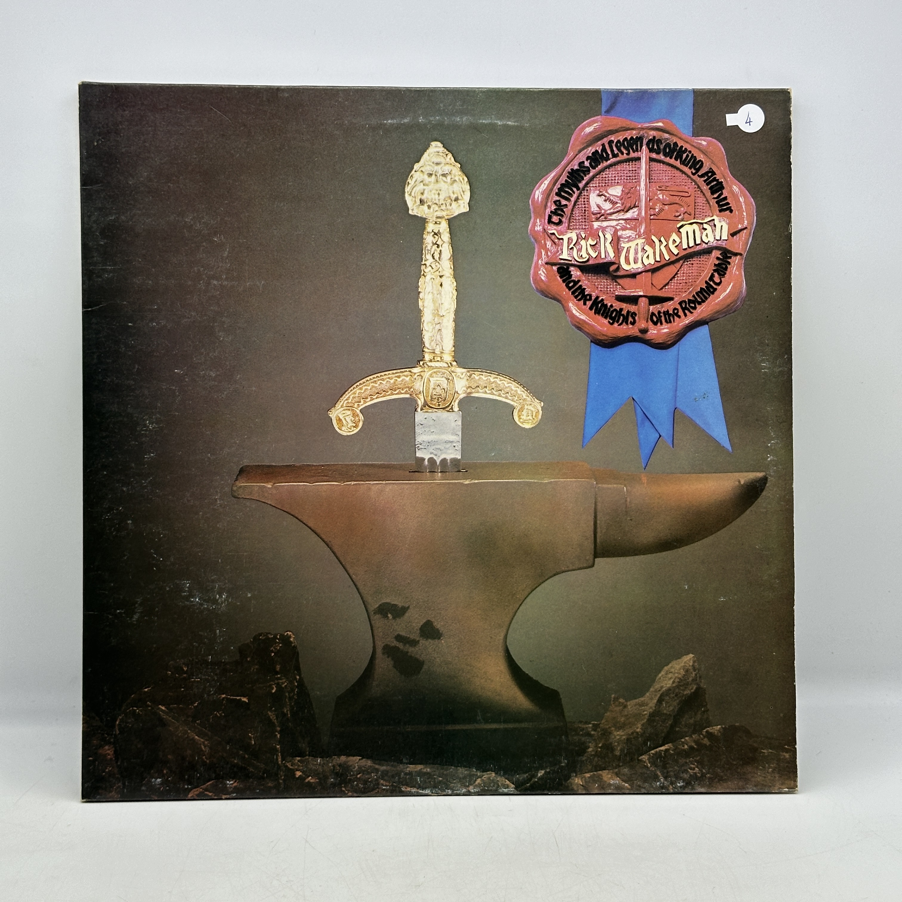 A 12 inch vinyl album by Rick Wakeman - The Myths & Legends of King Arthur album, cover is in good condition, vinyl ... - 1 0