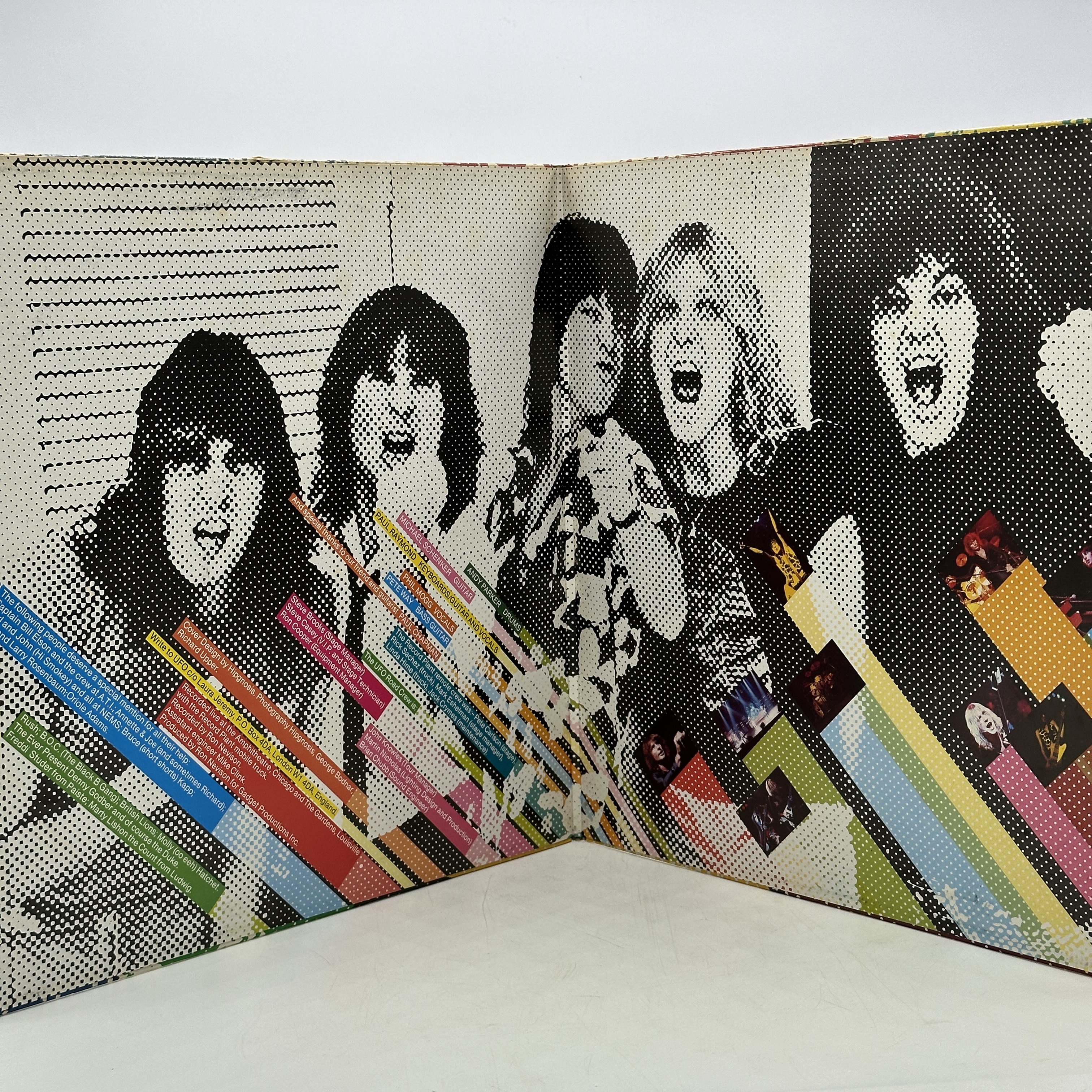 A double 12 inch vinyl by UFO album - Strangers in the Night Live,cover in good condition, vinyls are in good ... - 1 1