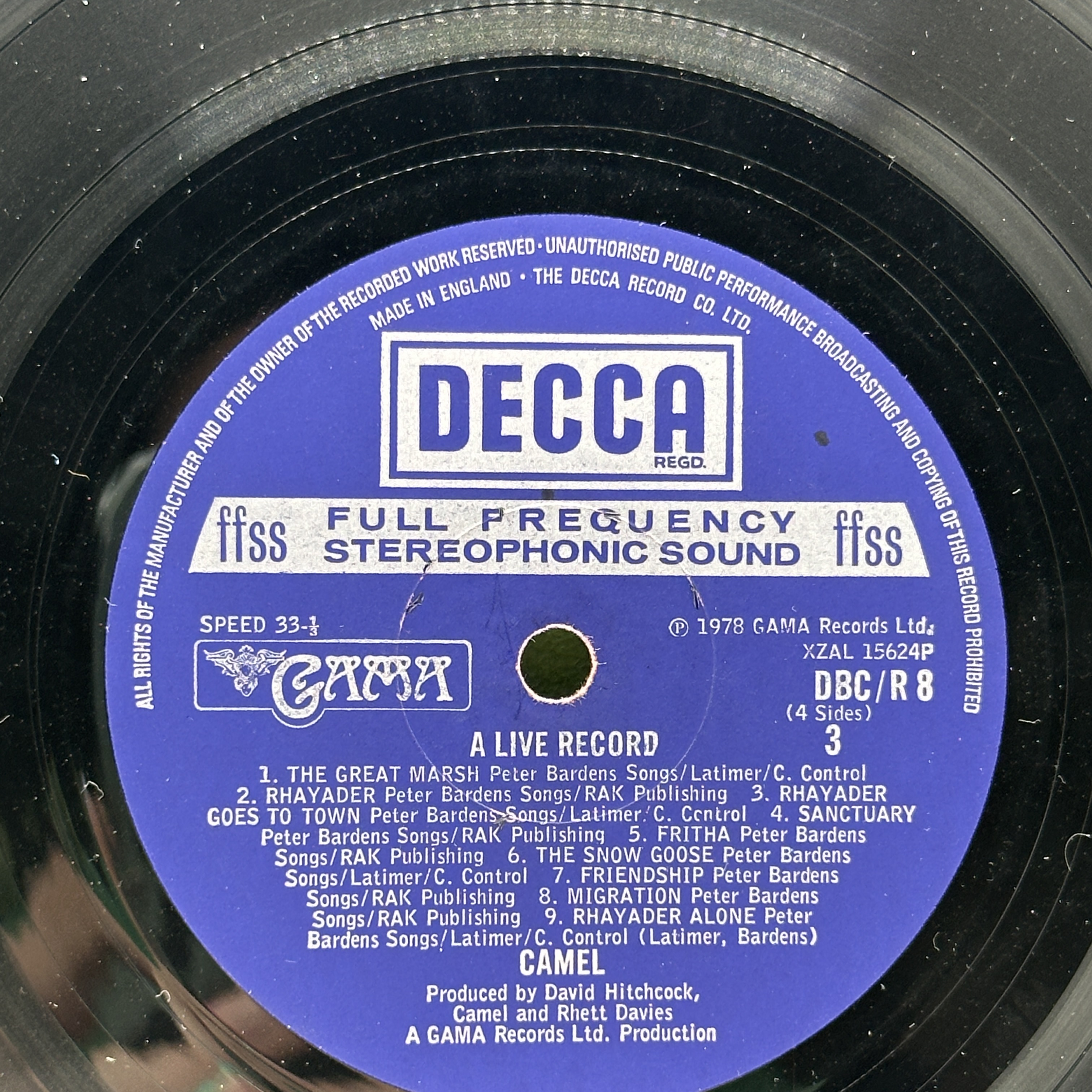 A double 12 inch vinyl by Camel - A Live Record, cover is in good condition some scuffs, vinyl is in good order, no ... - 1 3