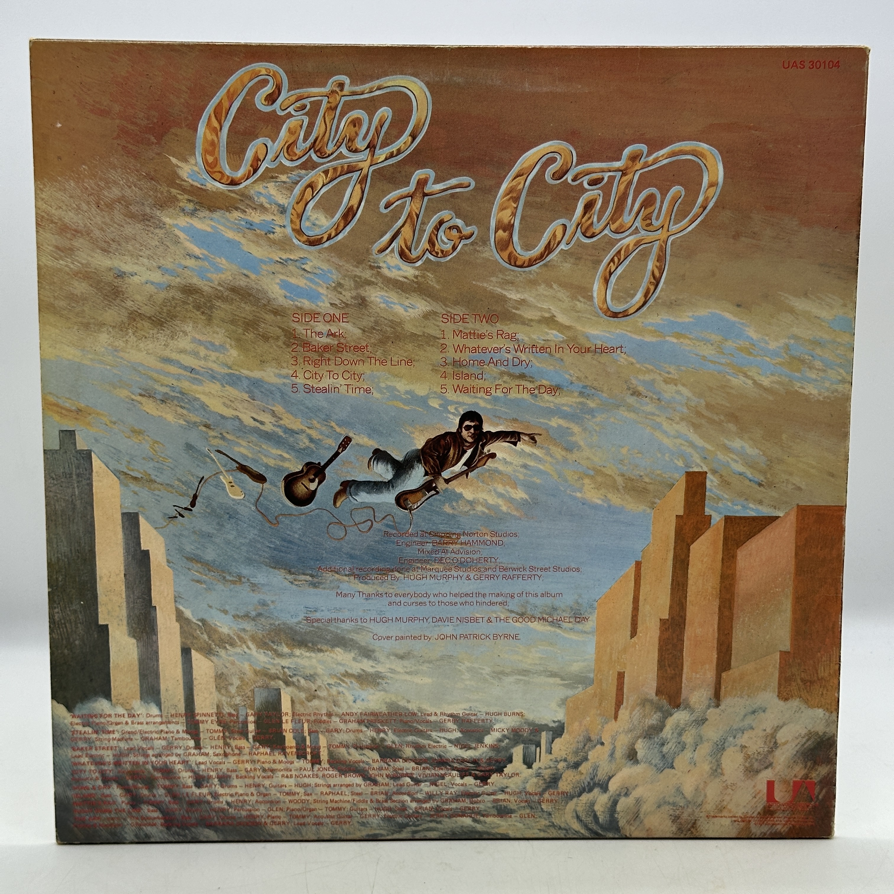 A 12 inch vinyl album by Gerry Rafferty - City to City, cover is in good condition, vinyl is in good order no scratches - 1 1