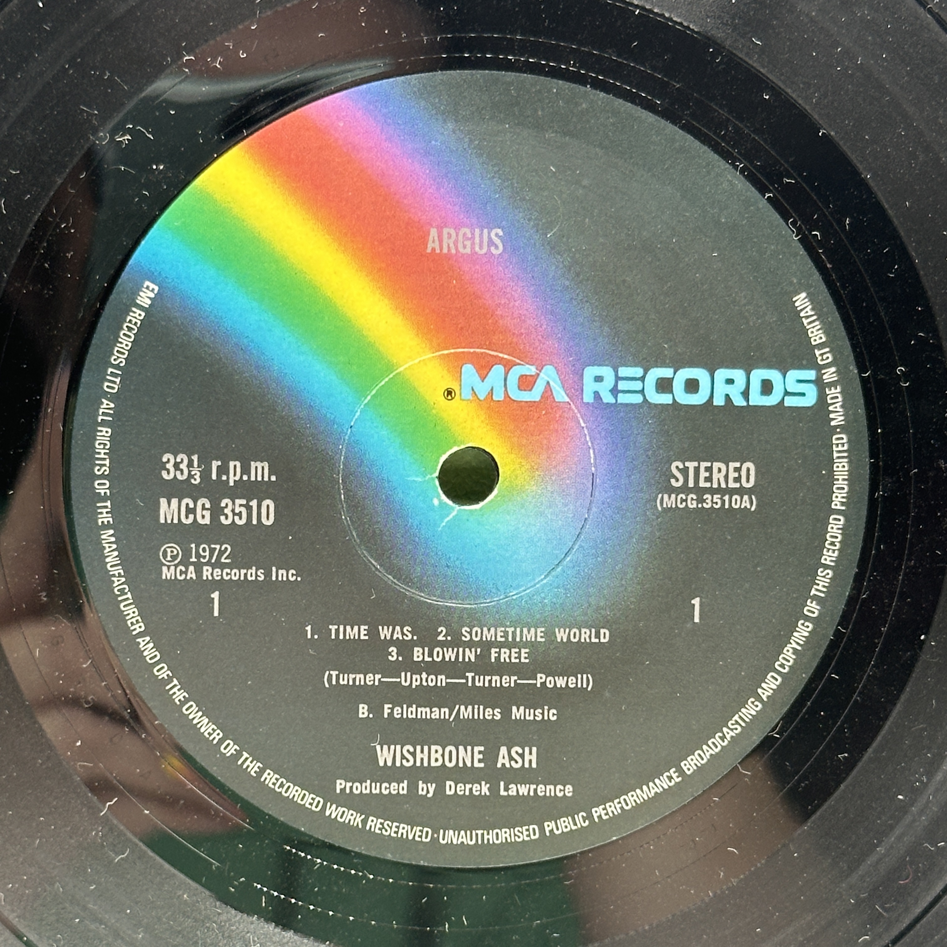 A 12 inch vinyl album by Argus - Wishbone Ash, cover is in good order, vinyl is in good condition no scratches - 1 4