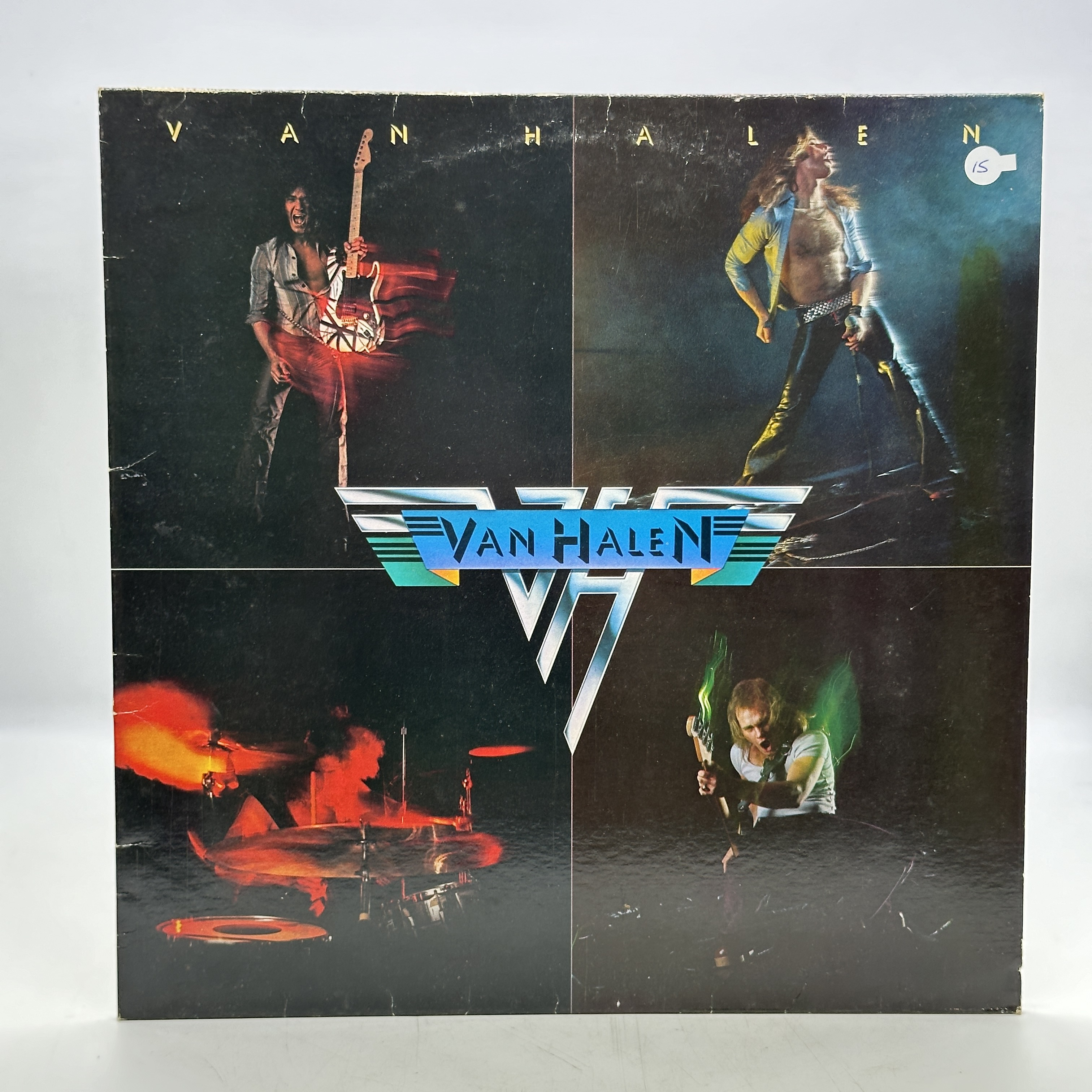 A 12 inch vinyl album by Van Halen - Van Halen, cover has some age marks around the edges, no scratches, vinyl is ... - 1 0
