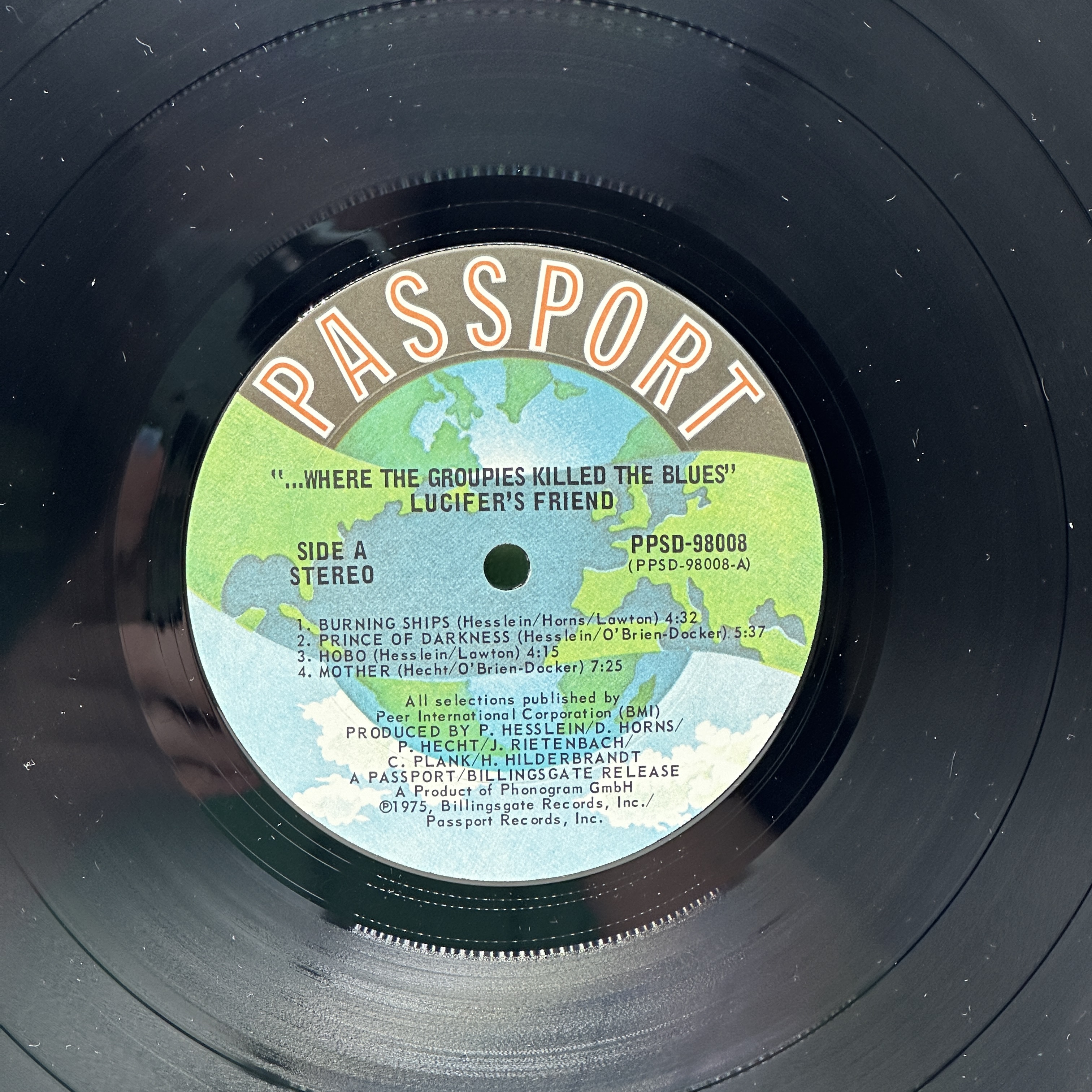A 12 inch vinyl album by Lucifer's Friend - Where the Groupies Killed the Blues, in good condition, no scratches ... - 1 2