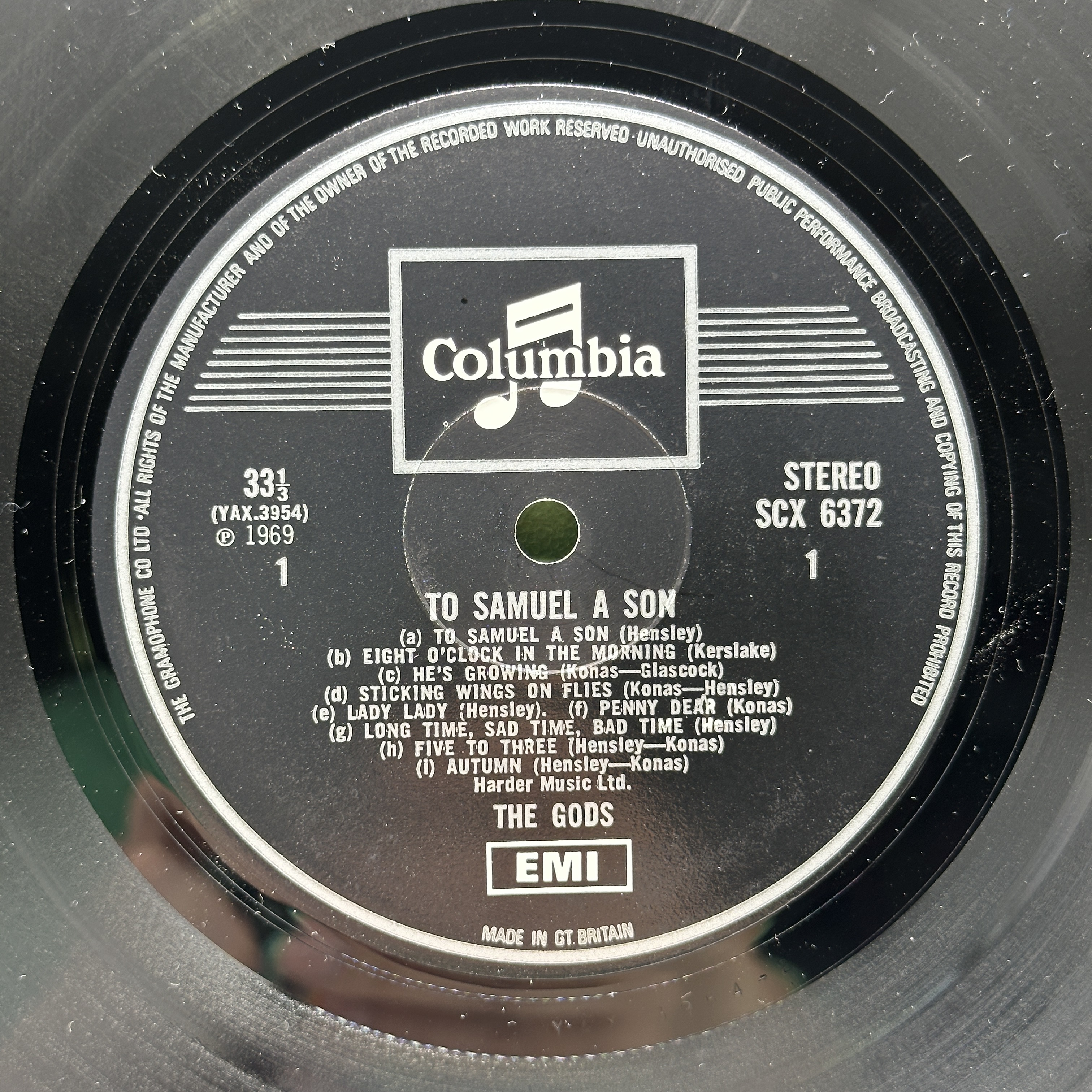 A 12 inch vinyl album by The Gods - To Samuel A Son, 1st Uk press, Columbia SCX 6372, cover is in good condition ... - 1 2