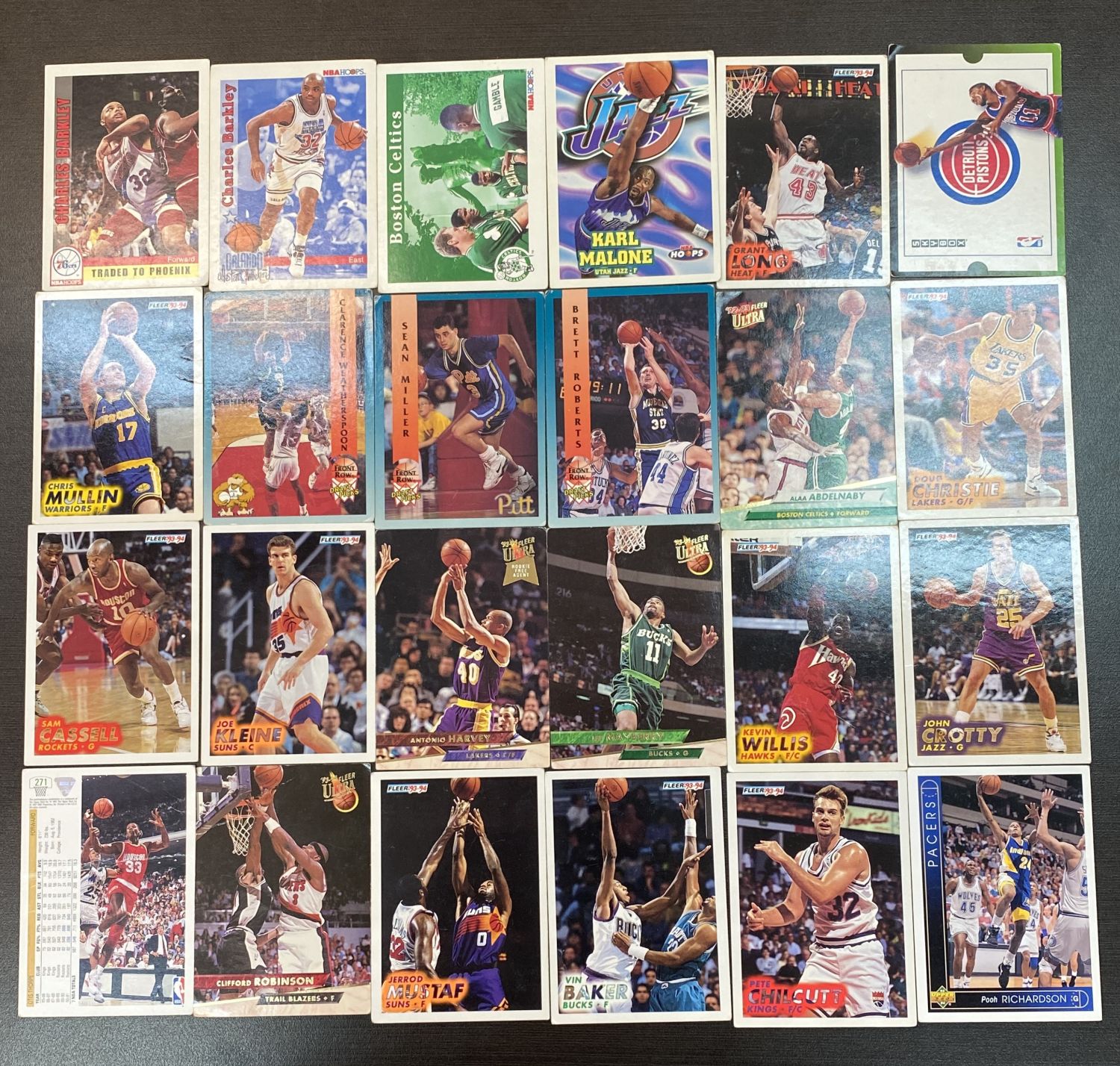 קלפים - מקבץ של כ-150 קלפים כדורסל, ליגת ה-NBA - אנגלית - שנות התשעים (1992'-1993' +-) - 1 5