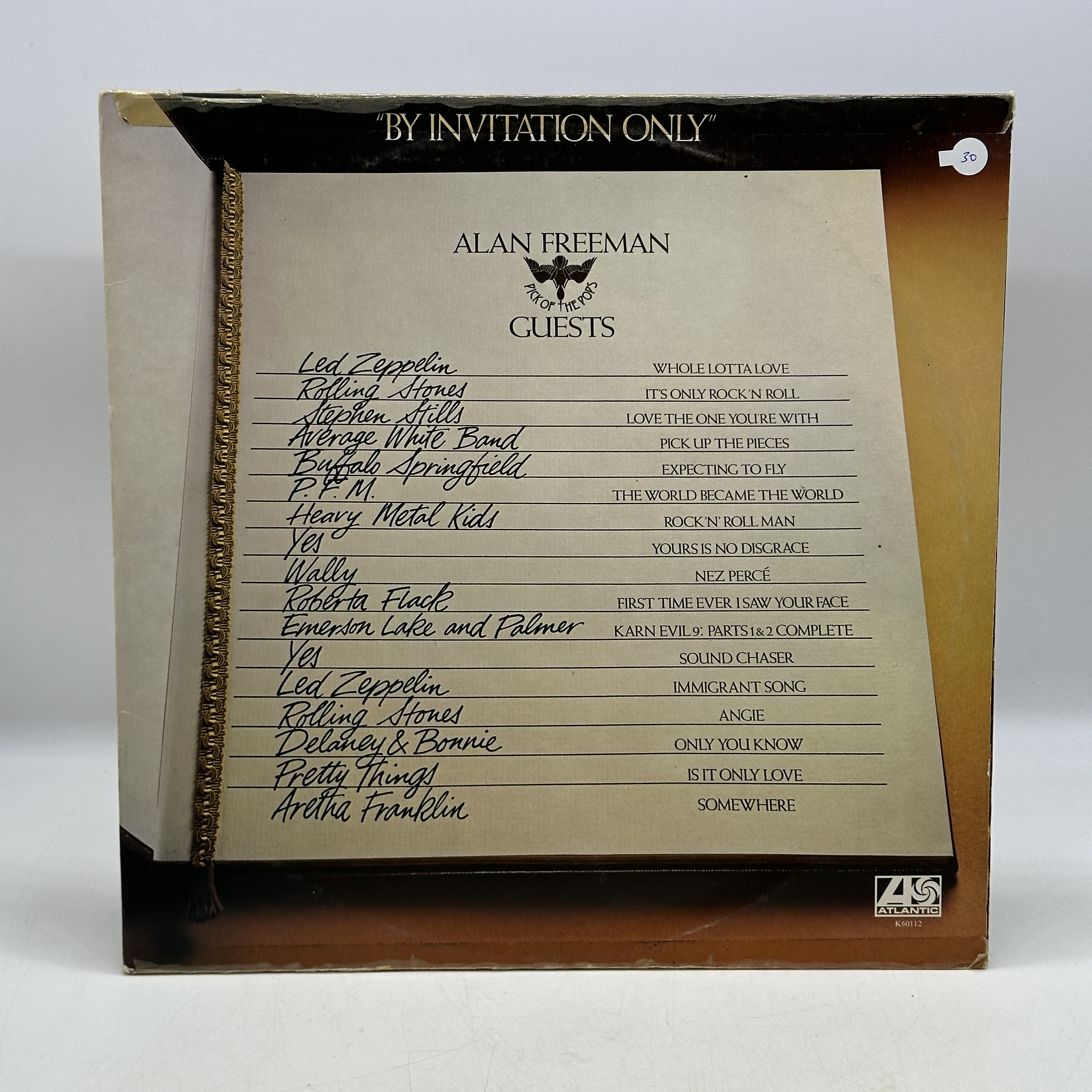 A double 12 inch vinyl by Alan Freeman & Guests - By Invitation Only, cover has been taped at the bottom but in ... - 1 1