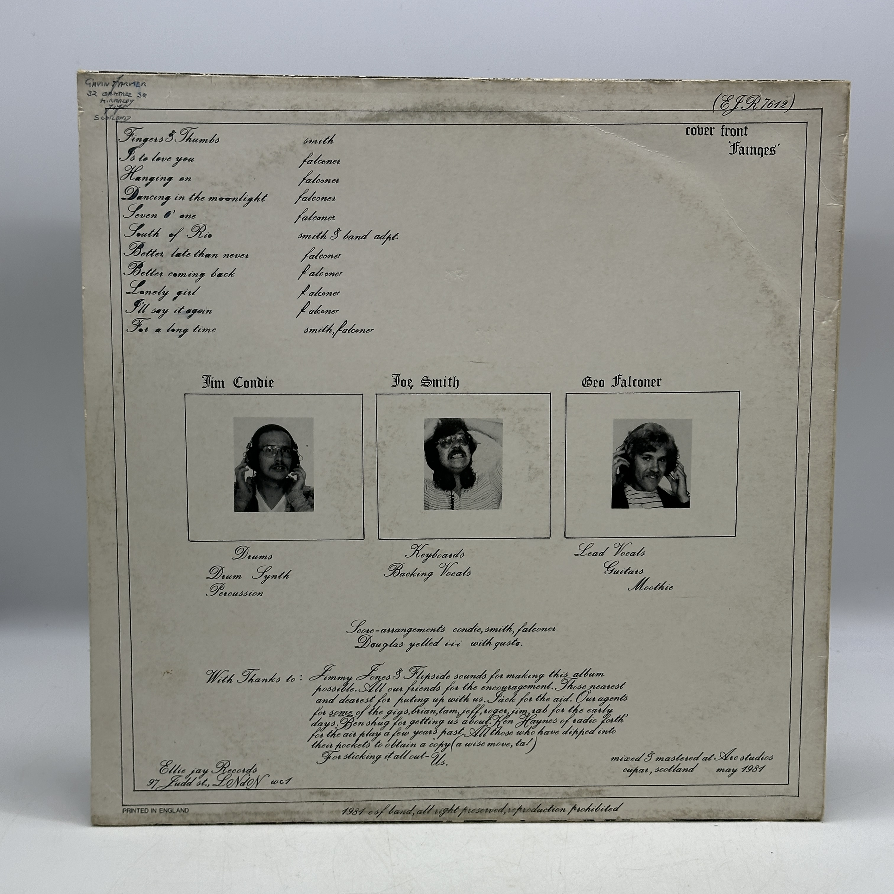 A 12 inch vinyl album by CSF Band - Better Late Than Never, cover has aging at the corners, no scratches - 1 1