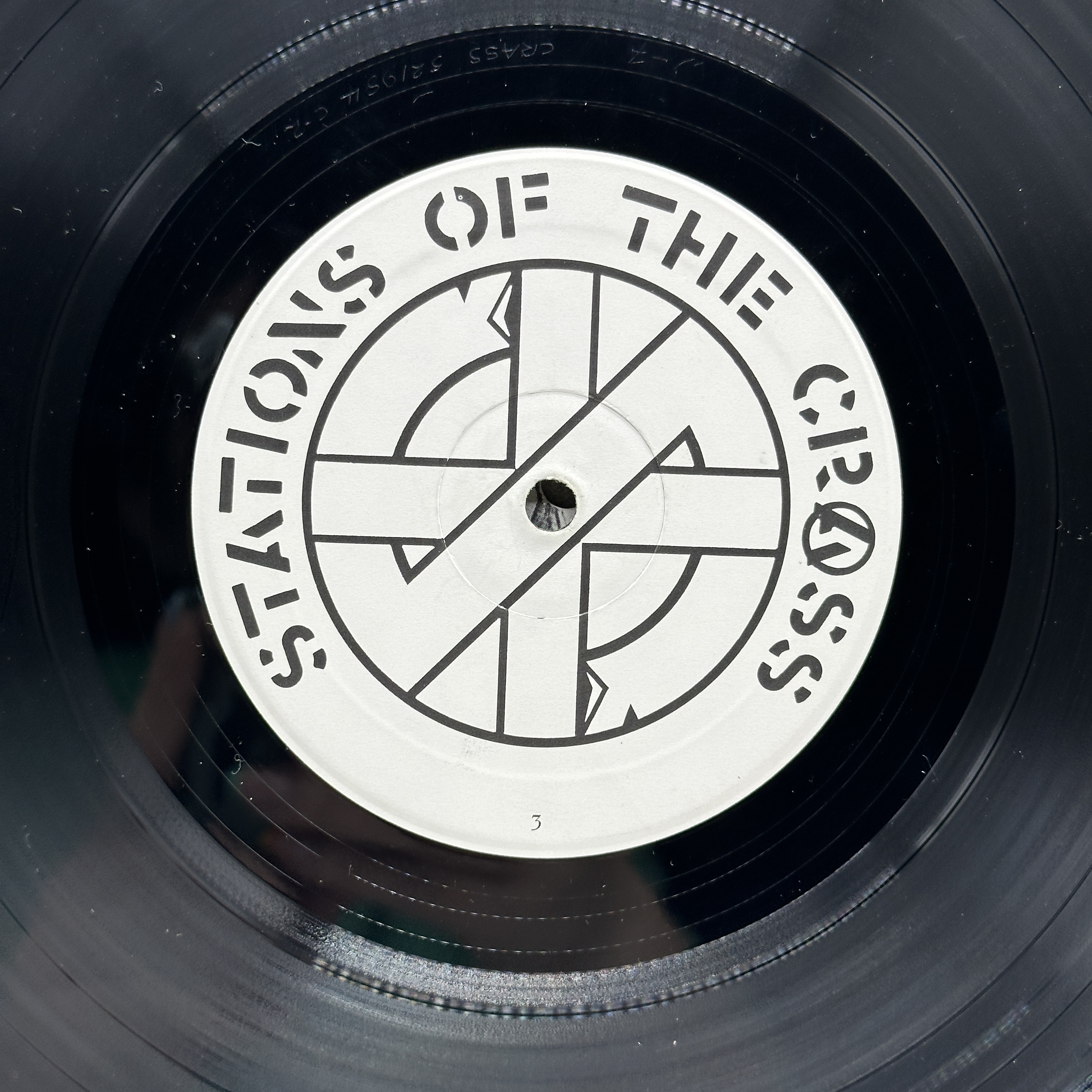 A double 12 inch vinyl by Crass - Stations of the Cross, cover / pull out is in good condition but it has been ... - 1 5