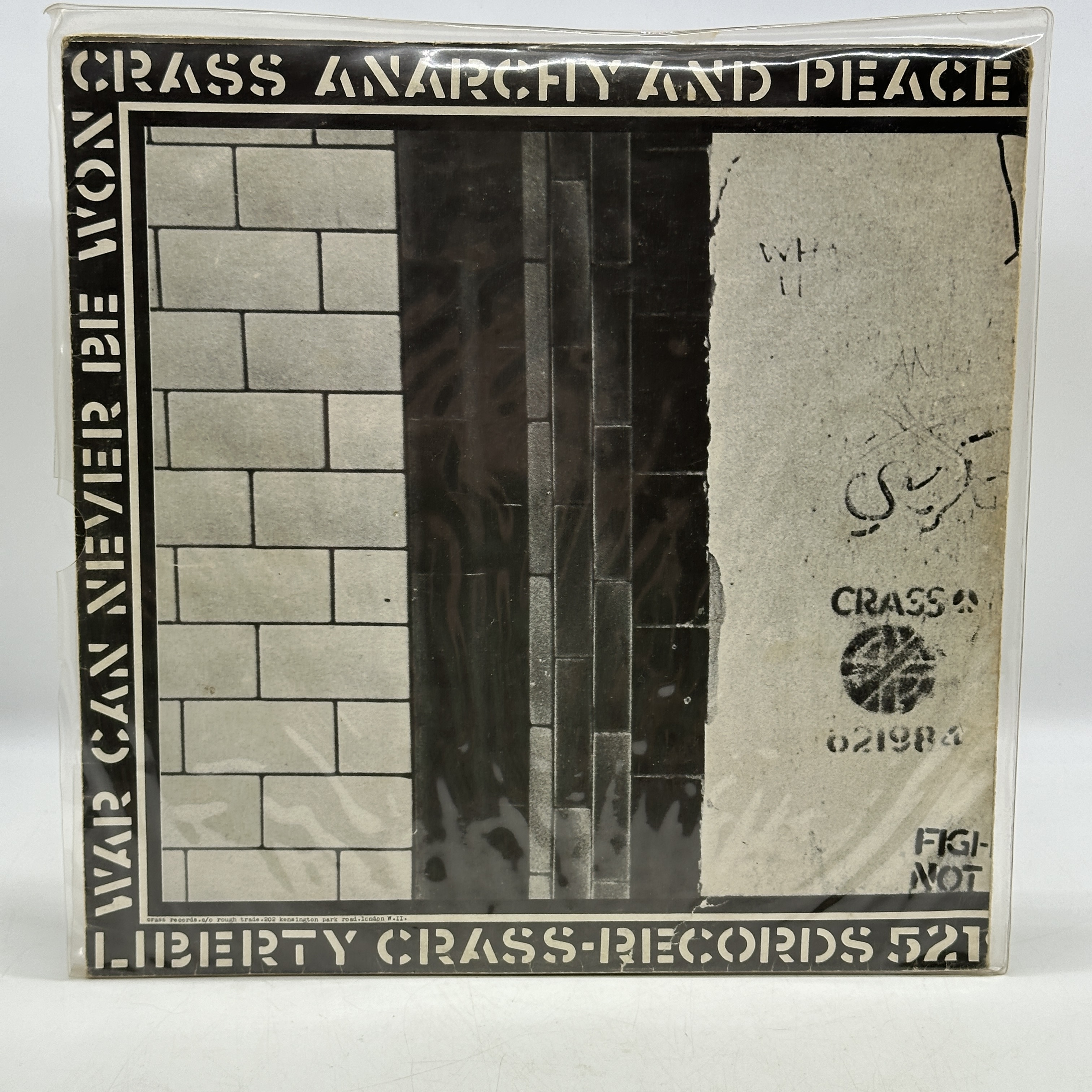 A double 12 inch vinyl by Crass - Stations of the Cross, cover / pull out is in good condition but it has been ... - 1 0