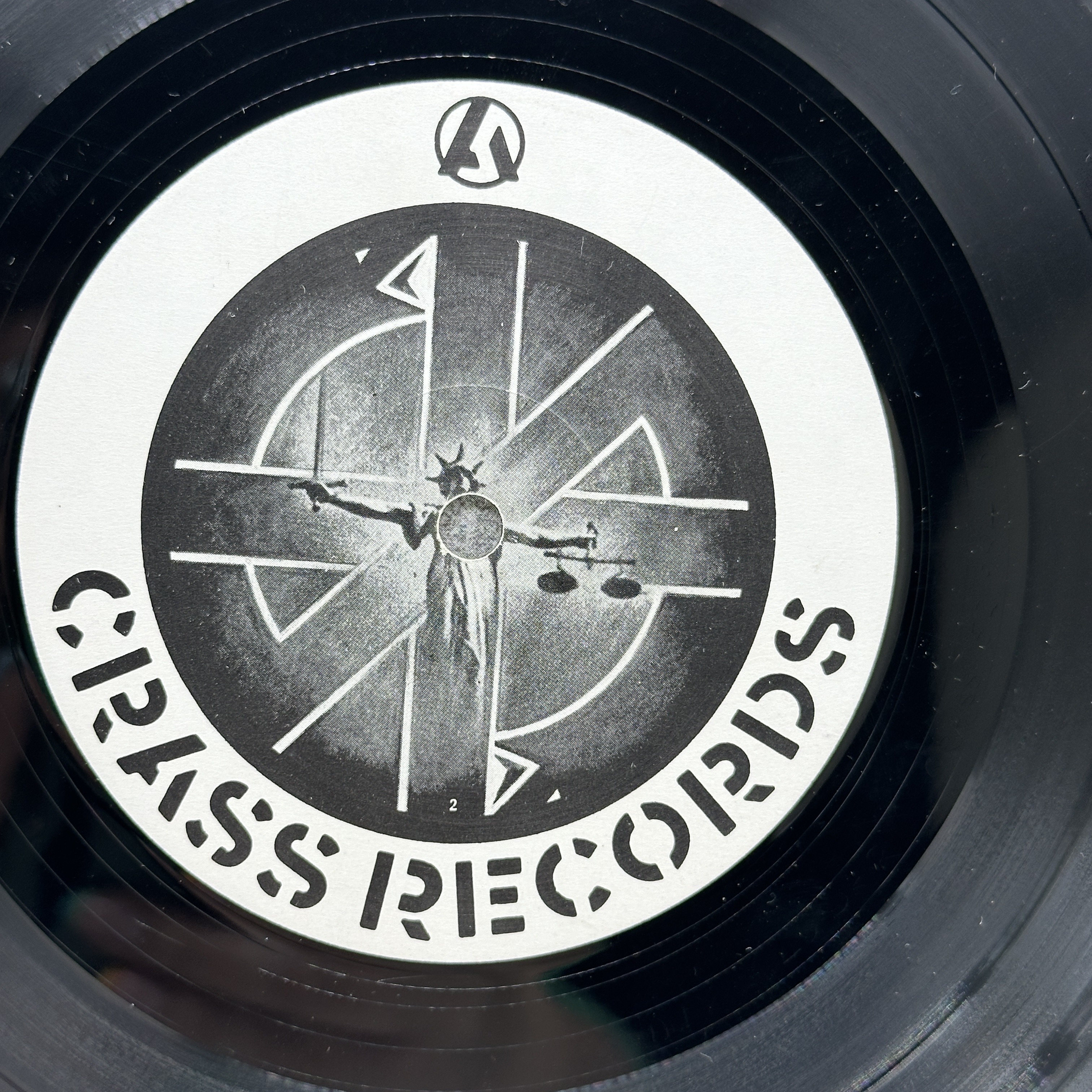 A double 12 inch vinyl by Crass - Stations of the Cross, cover / pull out is in good condition but it has been ... - 1 4