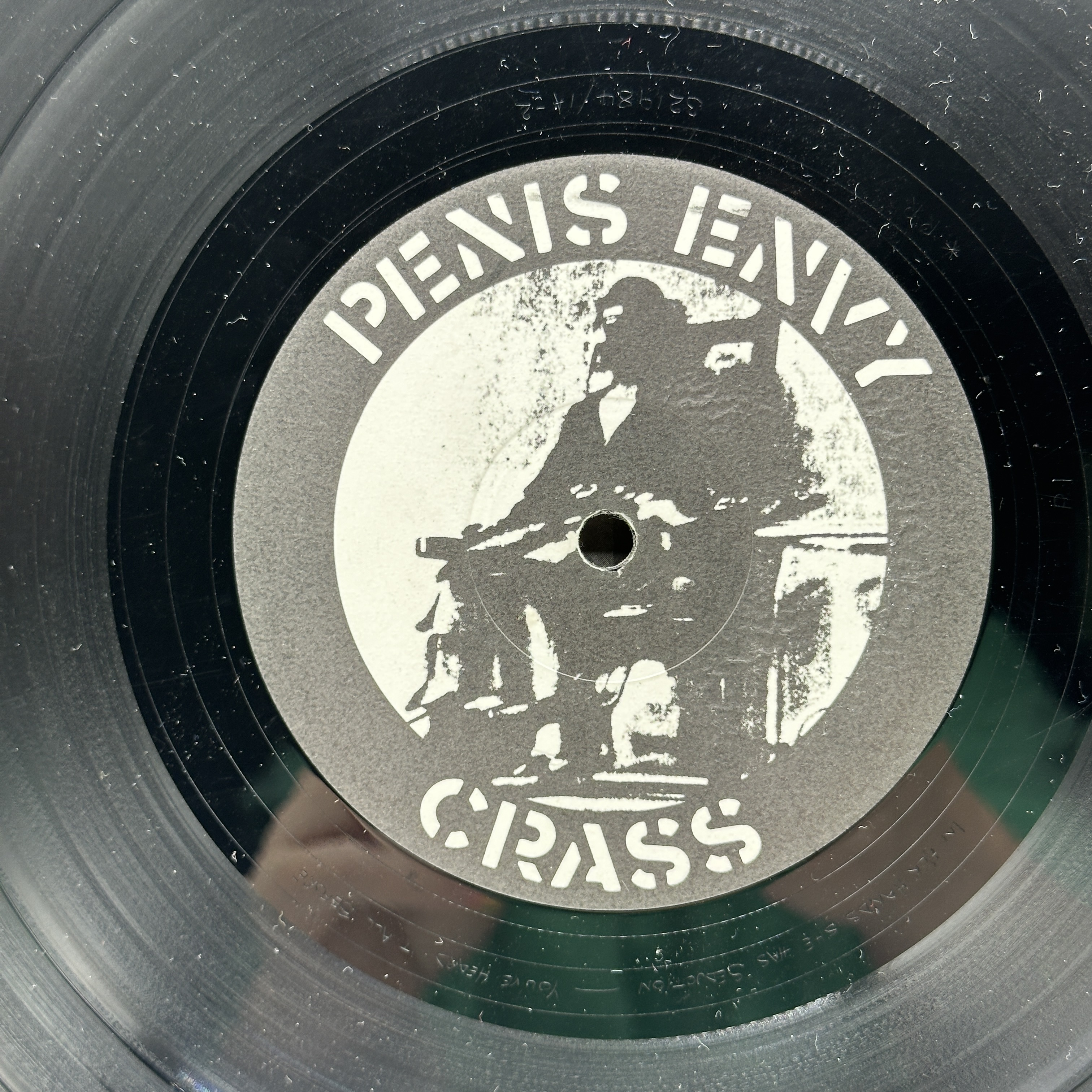 A 12 inch vinyl album by Crass - Penis Envy, cover / pull out is in good condition but it has been pinned up at ... - 1 3