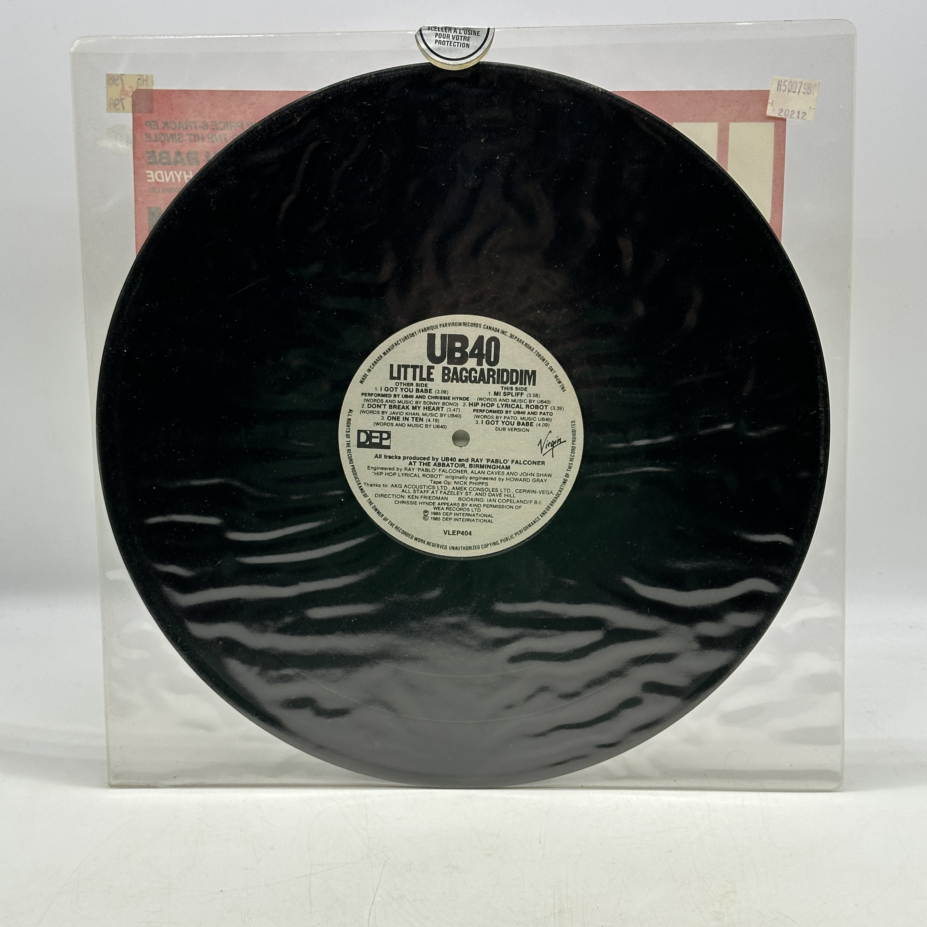 A 12 inch vinyl album by UB40 - Little Baggariddim - 1 1