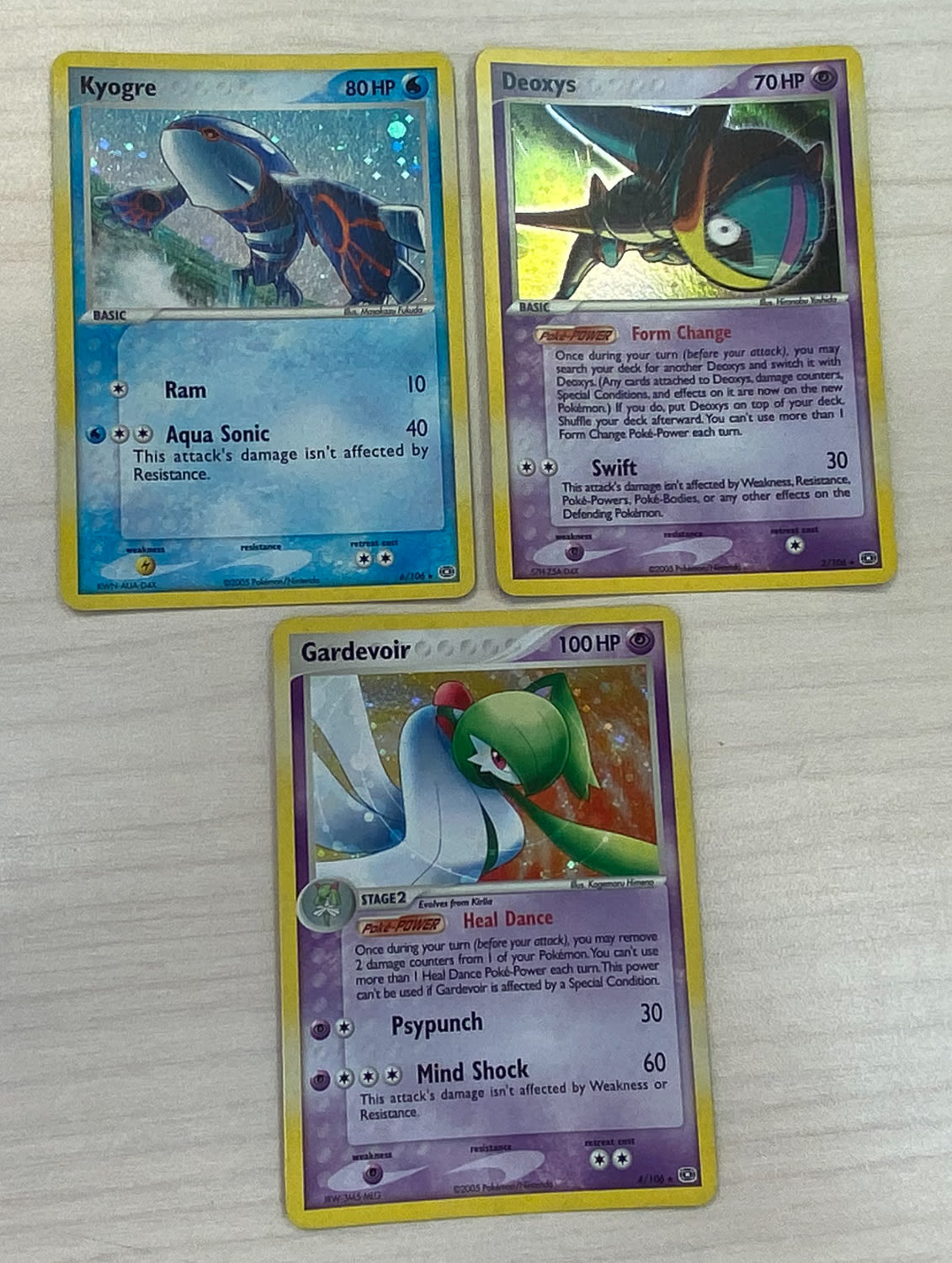 קלפי איסוף - פוקימון - 3 קלפי Ex Emerald Singles Holo Rares(!)
... - 1 0