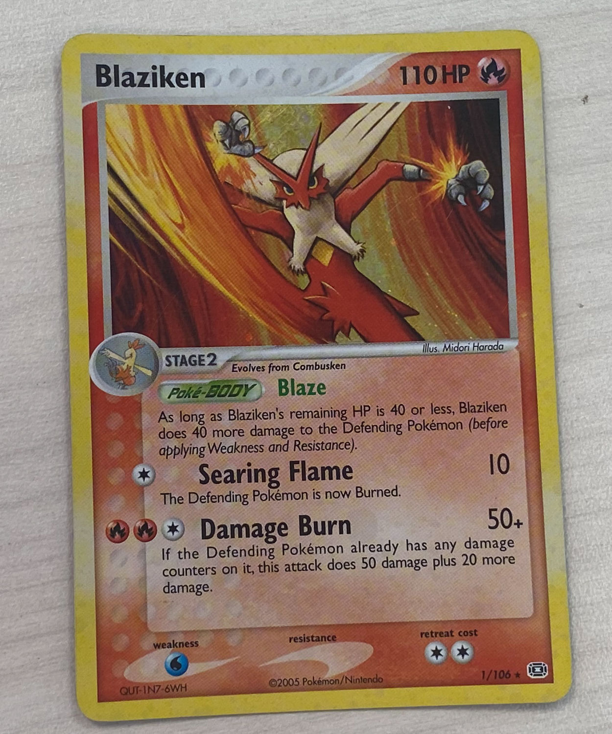 קלפי איסוף - פוקימון - Blaziken - 1/106 - Holo Rare
Ex Emerald Singles - NM
... - 1 0