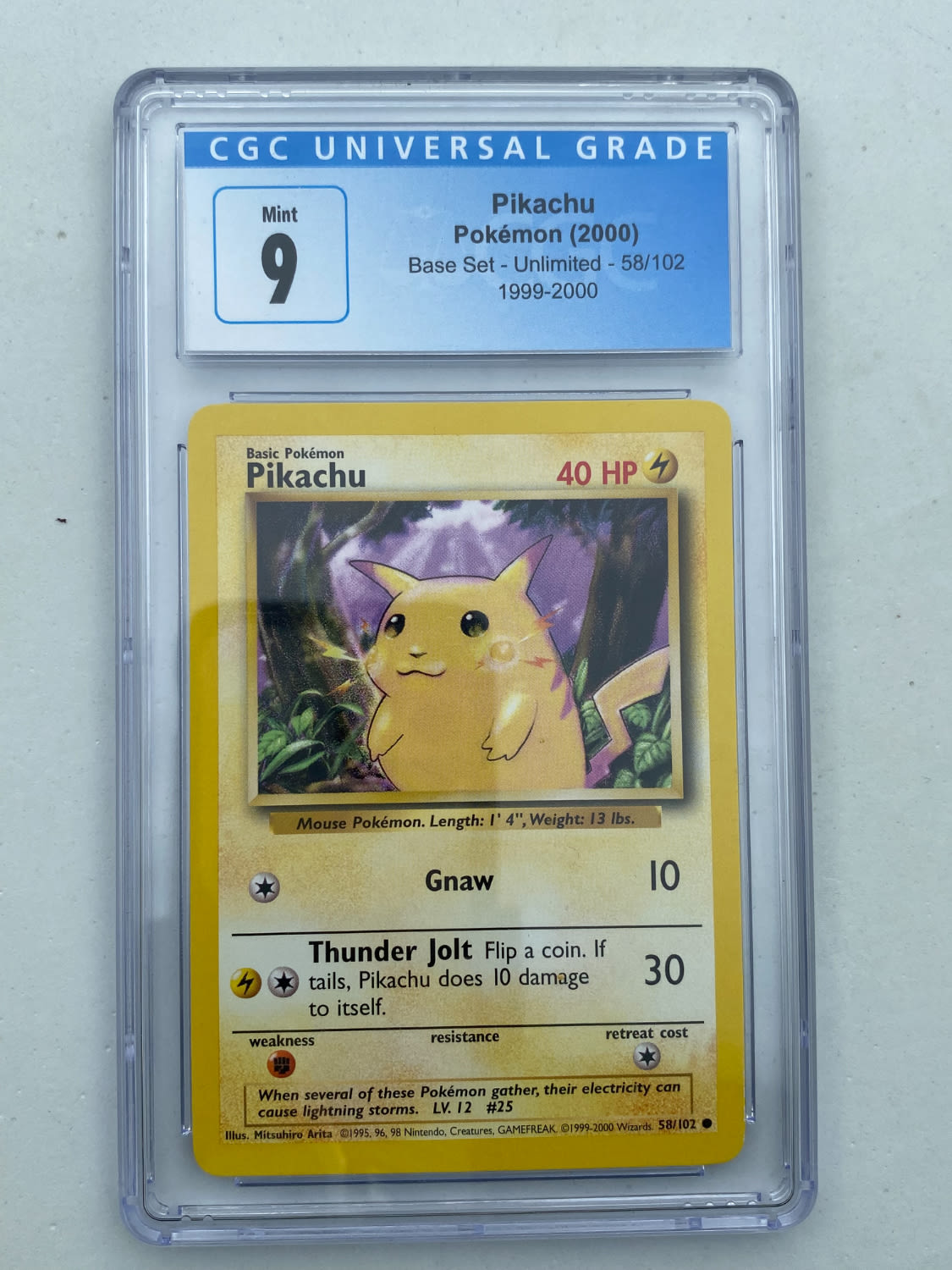 קלפי איסוף - פוקימון - Pokemon Pikachu 2000, Base Set - מדורג CGC 9
פוקימון (באנגלית: Pokémon ... - 1 0