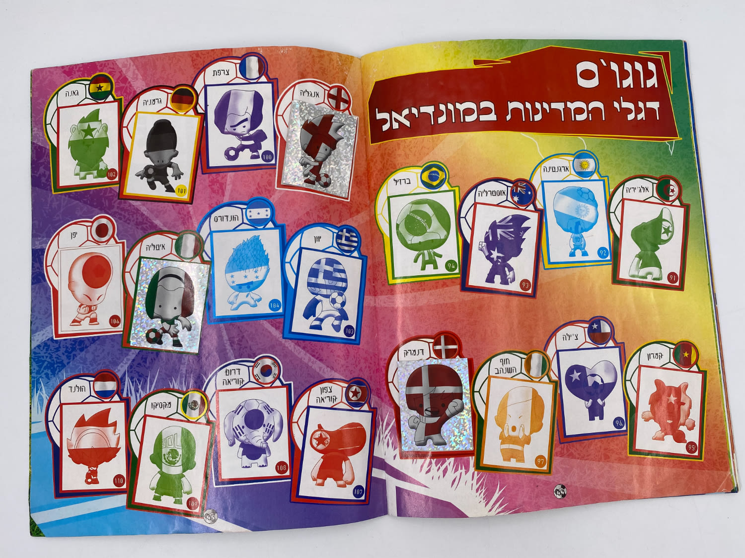 אלבומי מדבקות - אלבום מונדיאל "Foot Gogo's"
סוּפרגוֹל הוא שמו של אלבום איסוף מדבקות מאת חברת P.M.I ... - 1 13