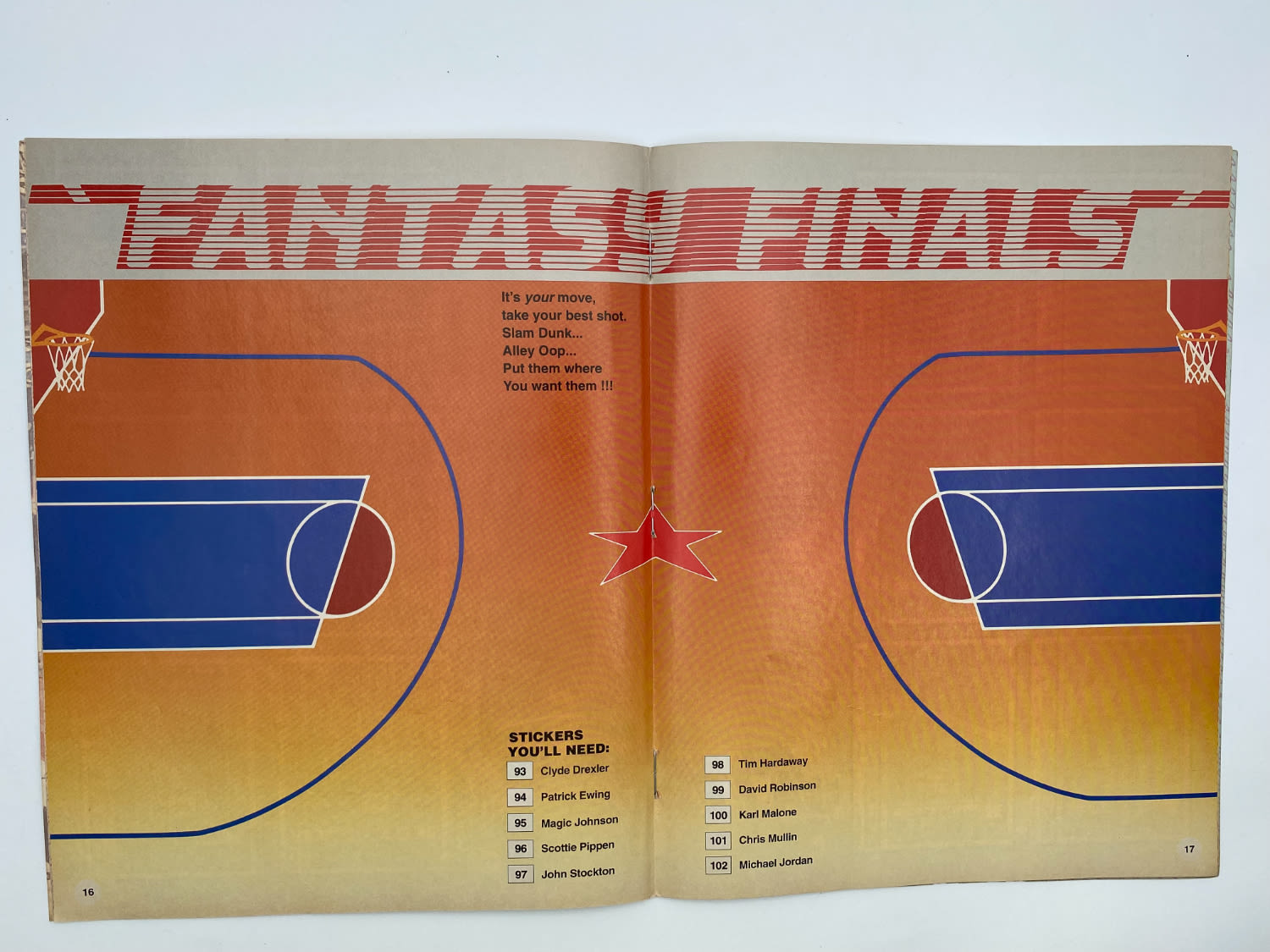 אלבומי מדבקות - אלבום מדבקות Basketball 1992-1993 - אנגלית, ריק - 1 1