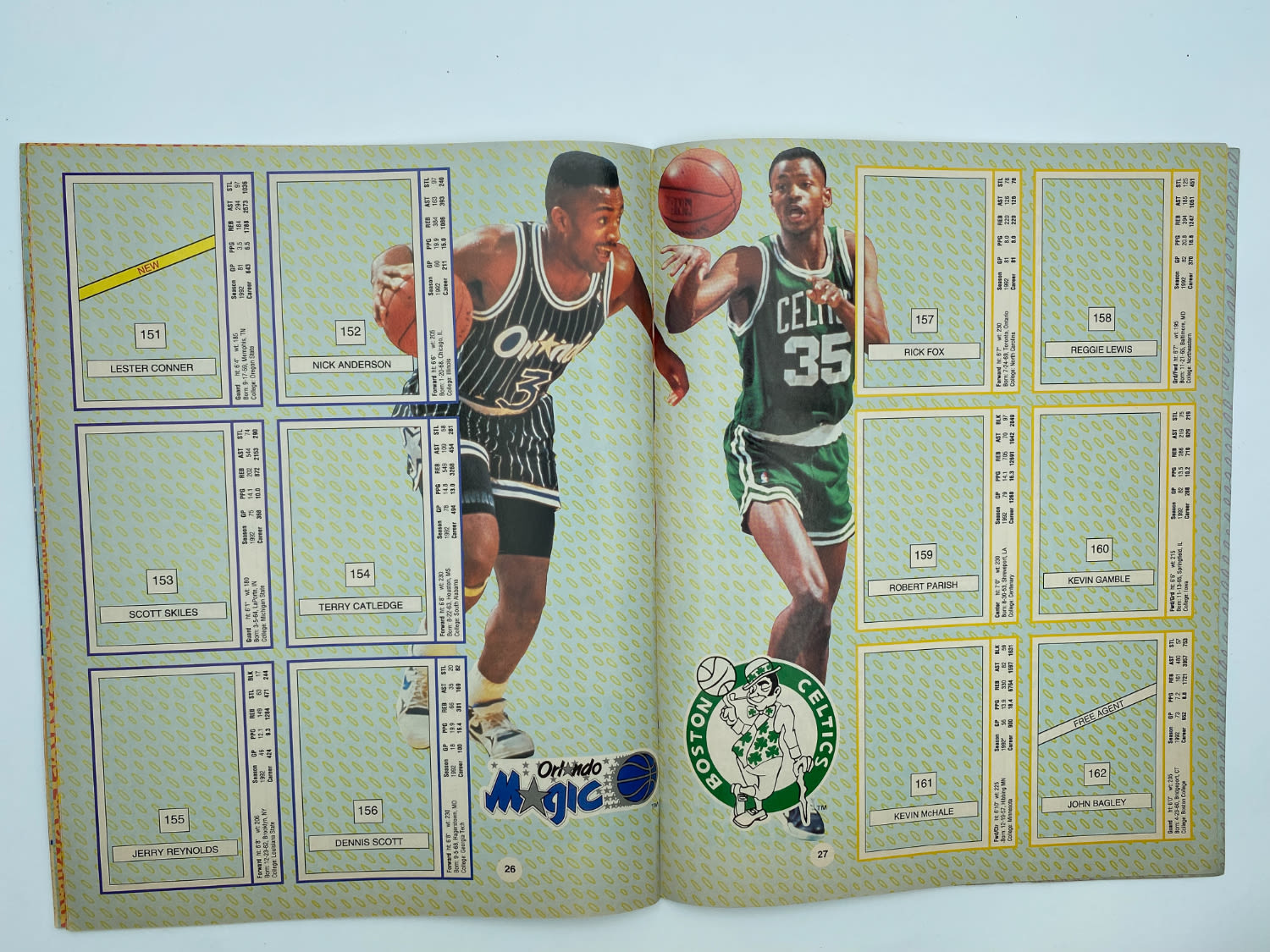 אלבומי מדבקות - אלבום מדבקות Basketball 1992-1993 - אנגלית, ריק - 1 6