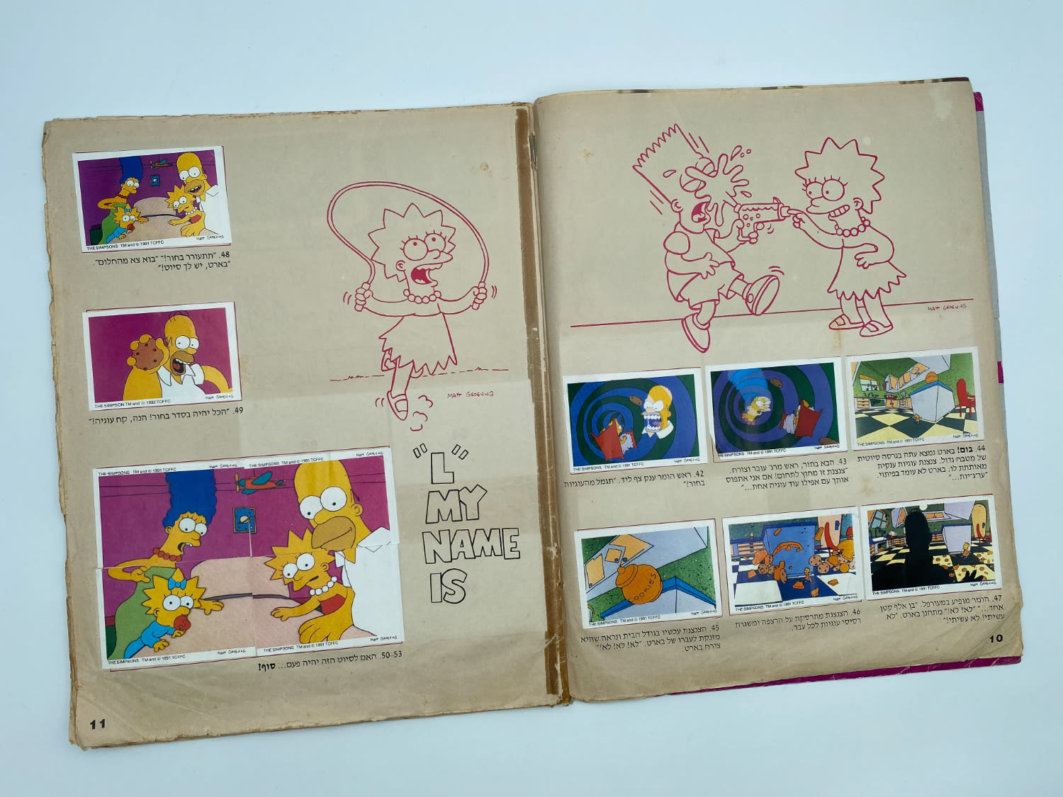אלבומי מדבקות - הסימפסונים, "The Simpsons", עברית, כמעט מלא, מצב סביר, סלוטייפ על חלק מהדפים
משפחת ... - 1 16
