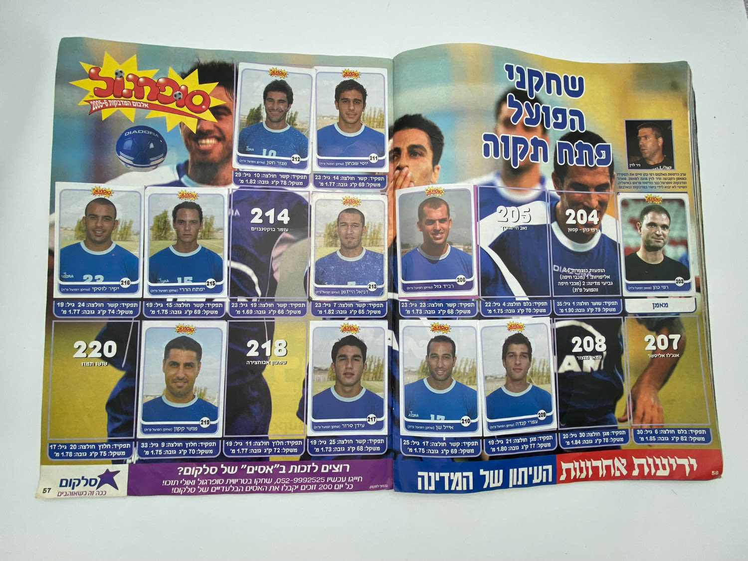 אלבומי מדבקות - אלבום סופרגול 2005-2006, עמוד שדרה של הכריכה פגום, מלא חלקית
סוּפרגוֹל הוא שמו של ... - 1 20