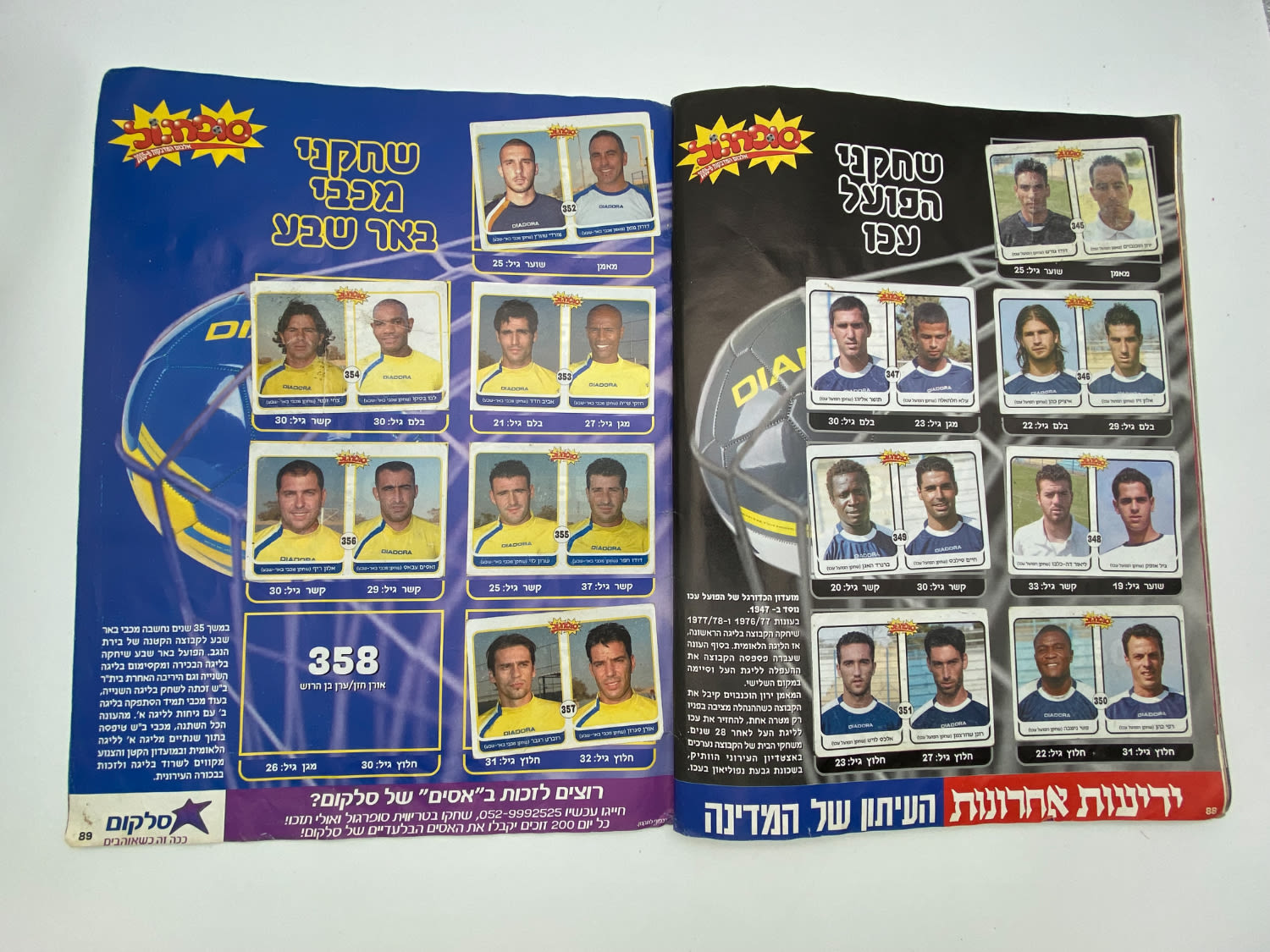 אלבומי מדבקות - אלבום סופרגול 2005-2006, עמוד שדרה של הכריכה פגום, מלא חלקית
סוּפרגוֹל הוא שמו של ... - 1 38