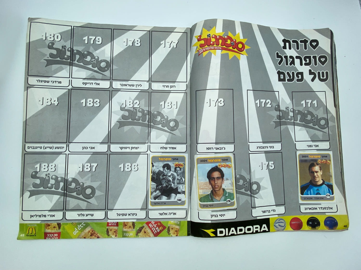 אלבומי מדבקות - אלבום סופרגול 2005-2006, עמוד שדרה של הכריכה פגום, מלא חלקית
סוּפרגוֹל הוא שמו של ... - 1 18