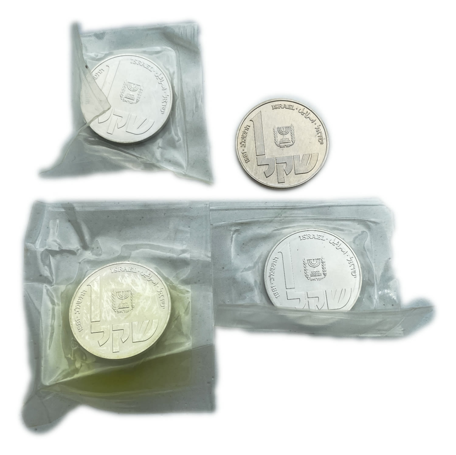 Israel - Lot of 4 coins, Hanukka Lamp from Poland 1981 - Silver 850, 14.4g
Hanukka Coin, 5742-1981 ... - 1 0