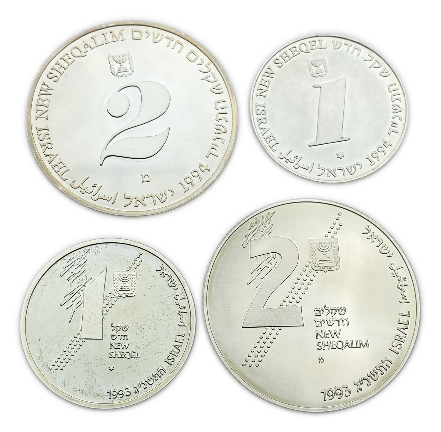 Israel - Two set of coins, "For a better environment", "Revolt and heroism" 1995 - Silver 925, 14.4g, 28.8g, 30mm ... - 1 0