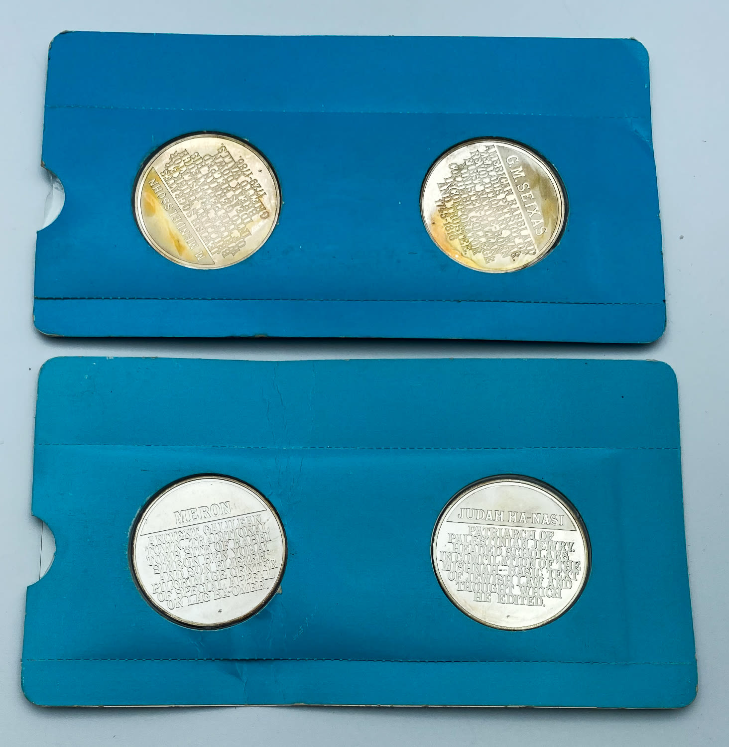 Judaica / Zionism - 4 USA Silver medals of the Judaic heritage society, the medalic history of the Jewish ... - 1 1