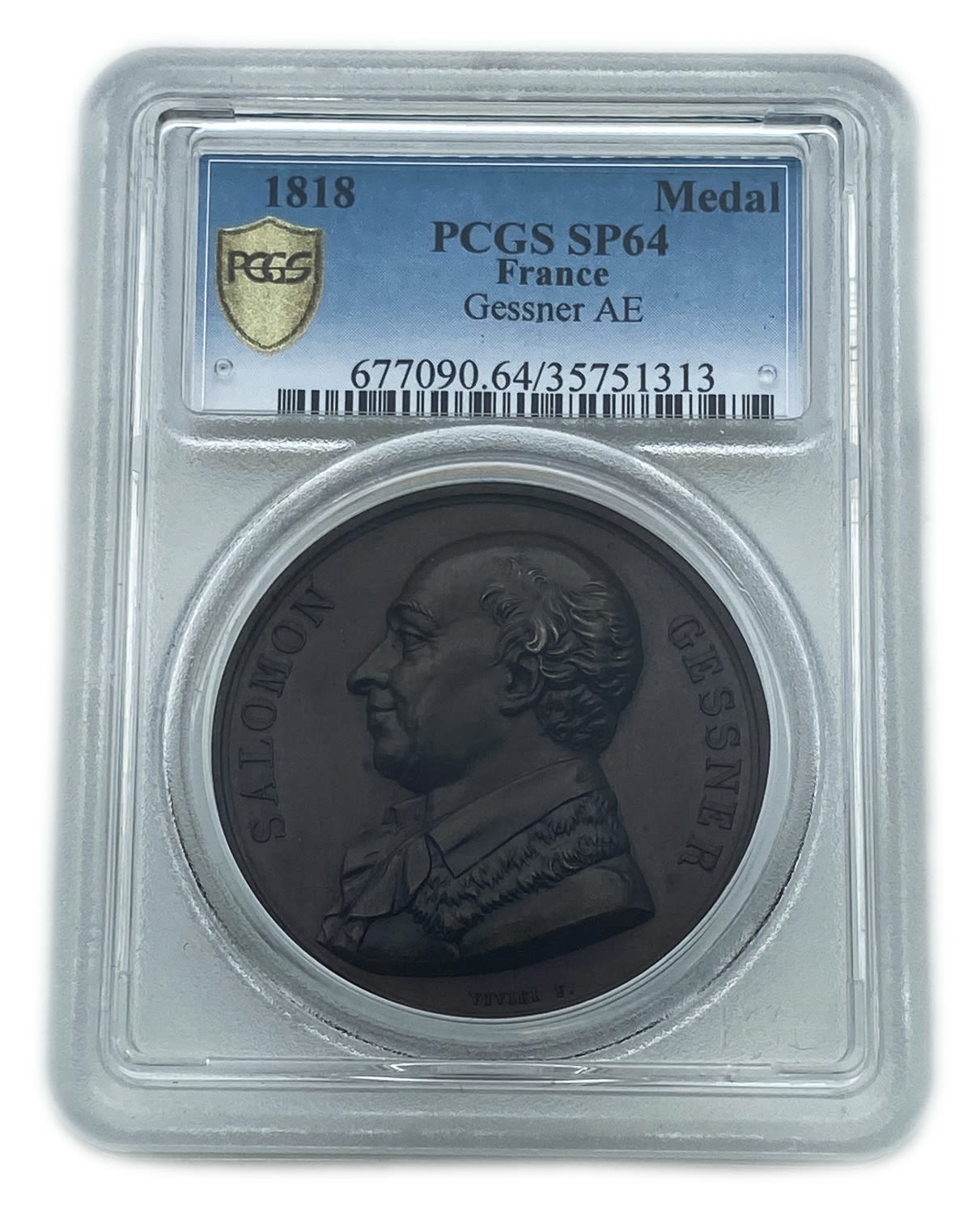 France - Sholomon Genser medal - PCGS SP64.
was a Swiss painter, graphic artist, government ... - 1 2