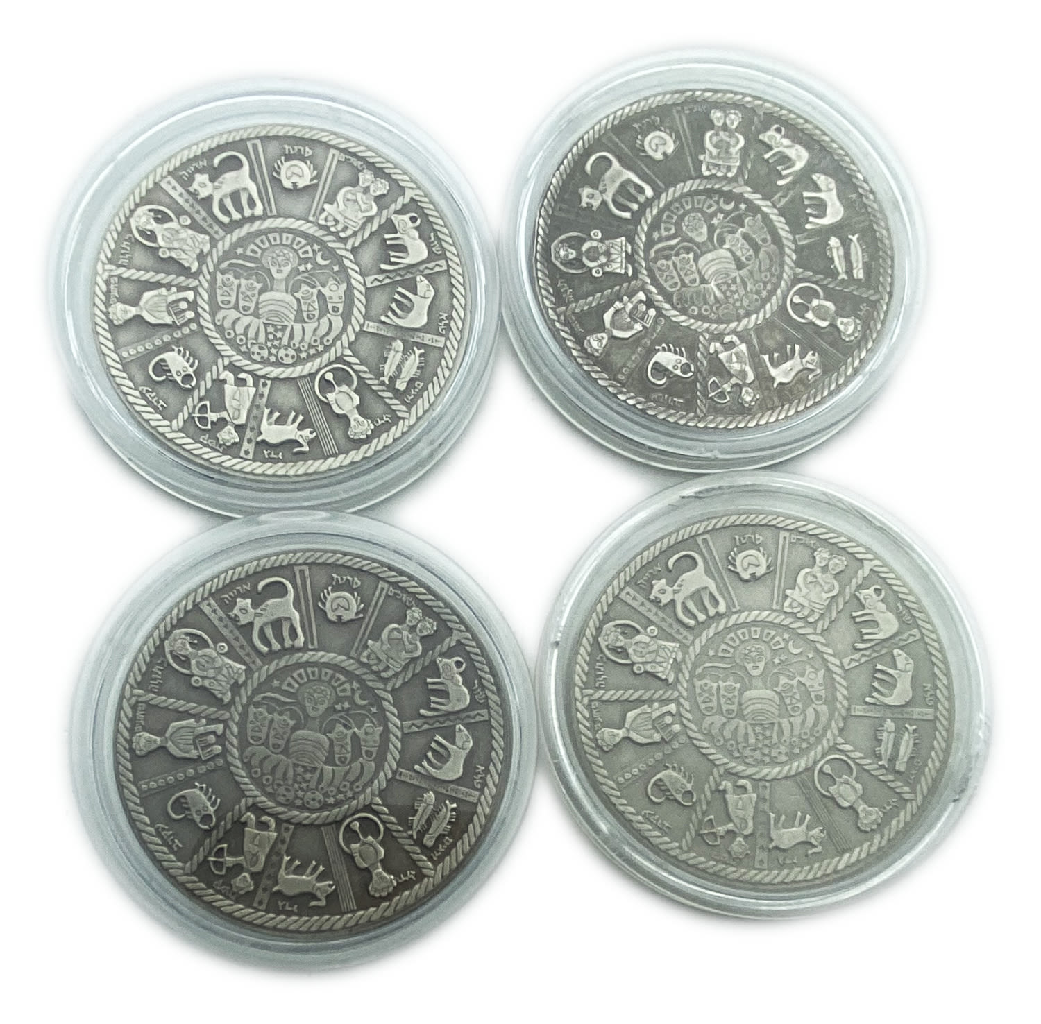 Israel - Lot of 4 medals, 25th Anniversary Declaration of Independence - Silver 935, 47 g, 45 mm
... - 1 1