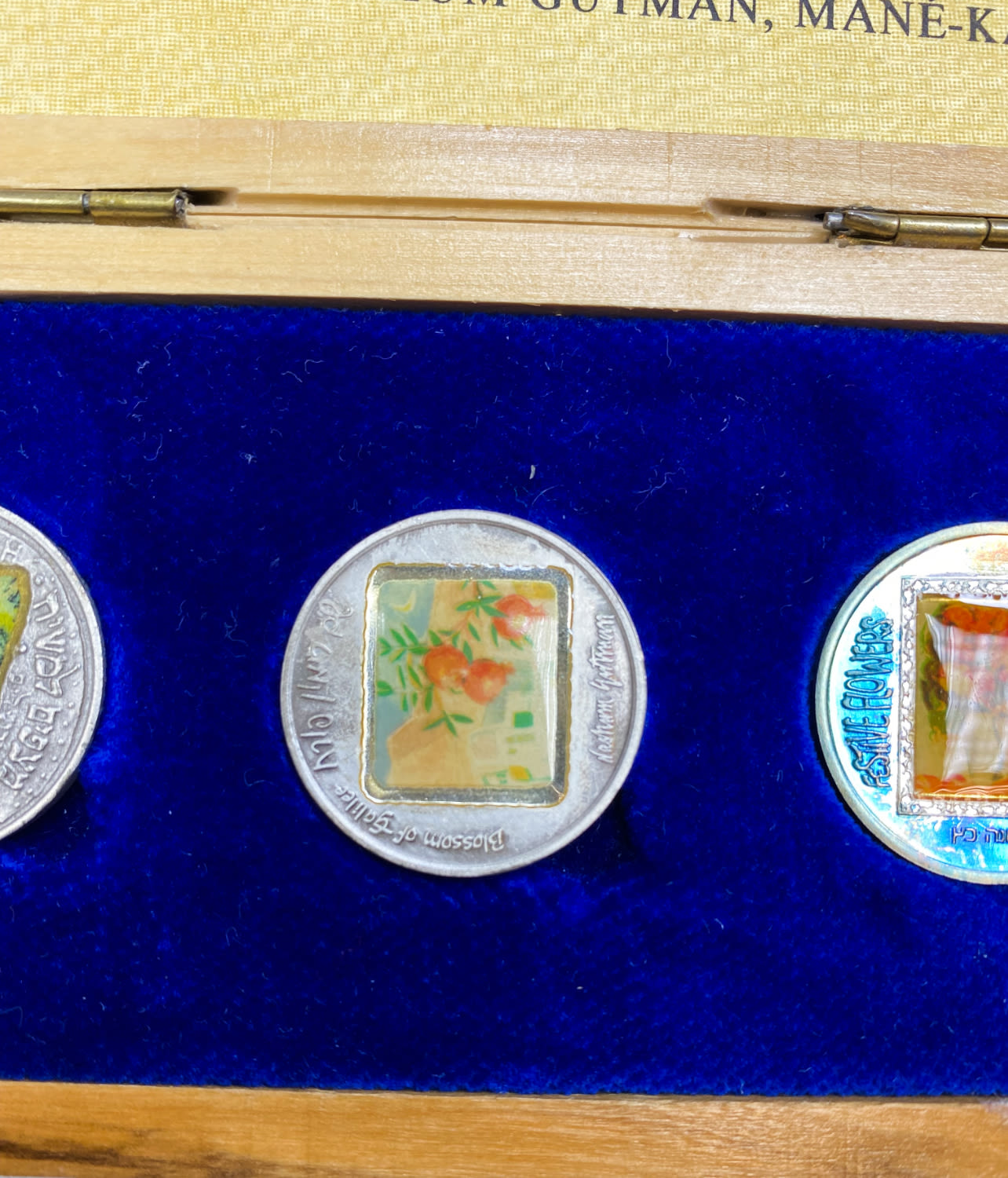 Israel - A series of state art medals with original lithographs - Artists: Castel, Gutman, Mana-Katz - Silver 999, 10 g - 1 2