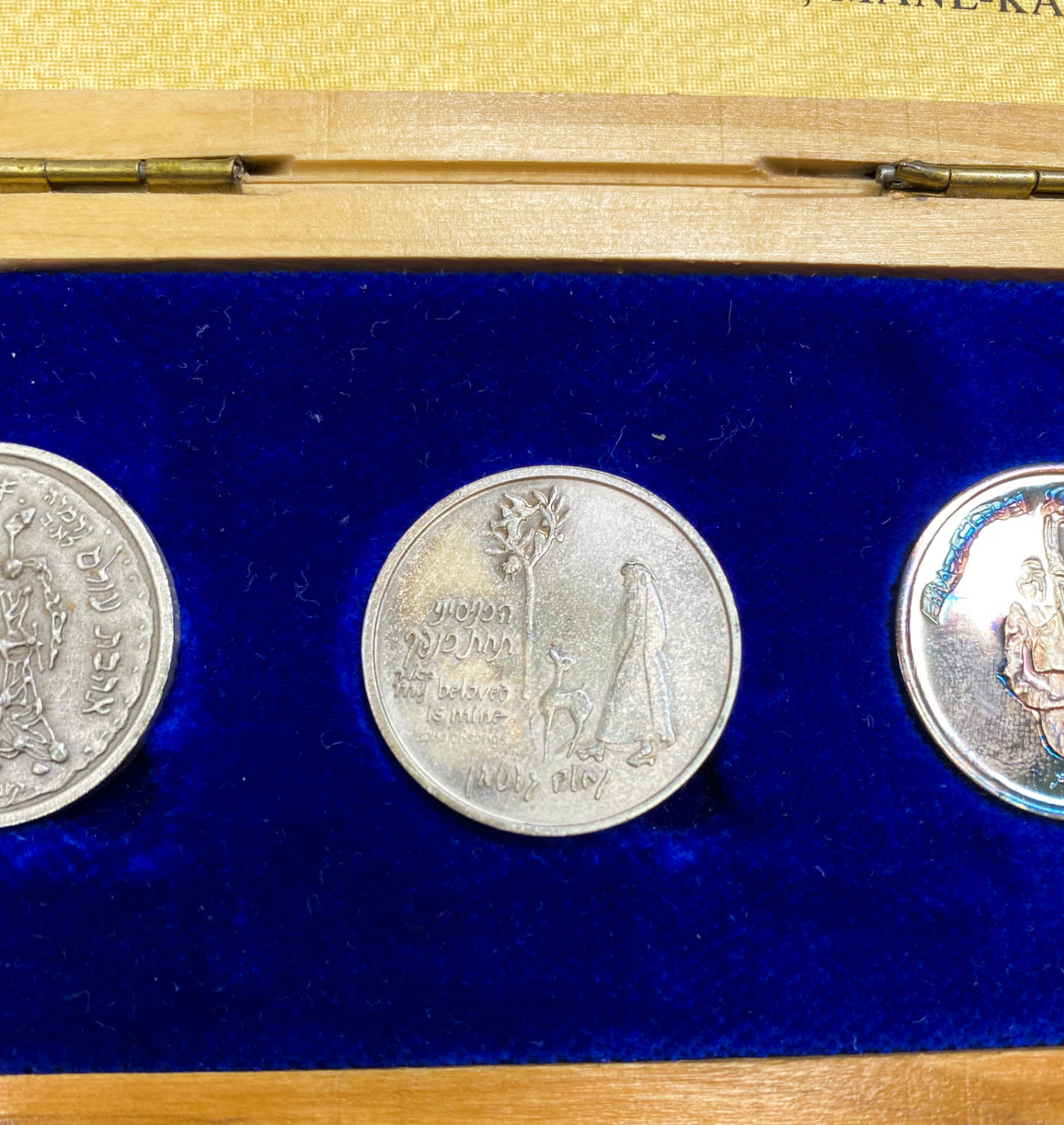 Israel - A series of state art medals with original lithographs - Artists: Castel, Gutman, Mana-Katz - Silver 999, 10 g - 1 5