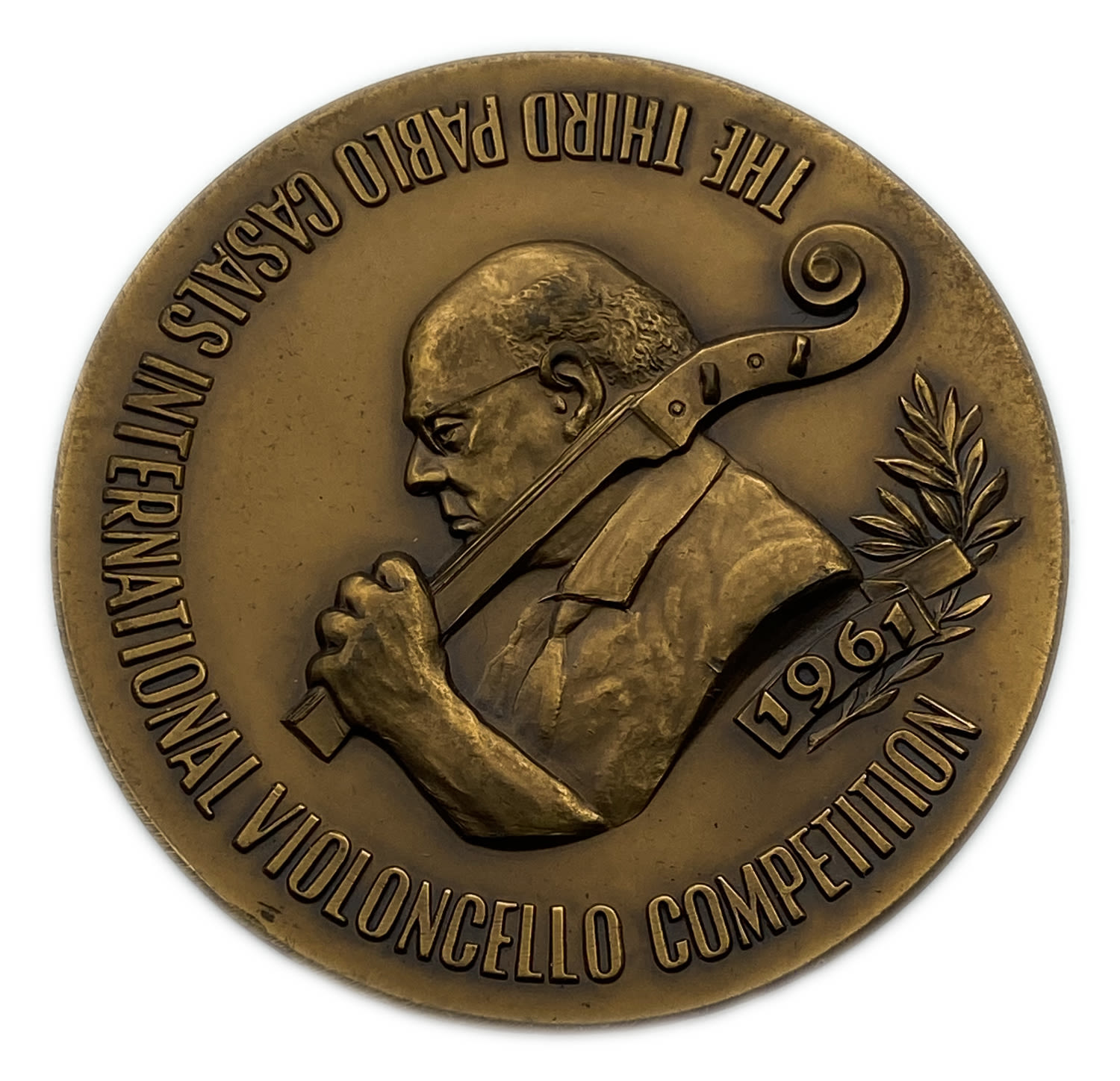 Israel - Third Pablo Cazals 1961 International Cello Medal Medal - Version 2, Not Issued to the ...