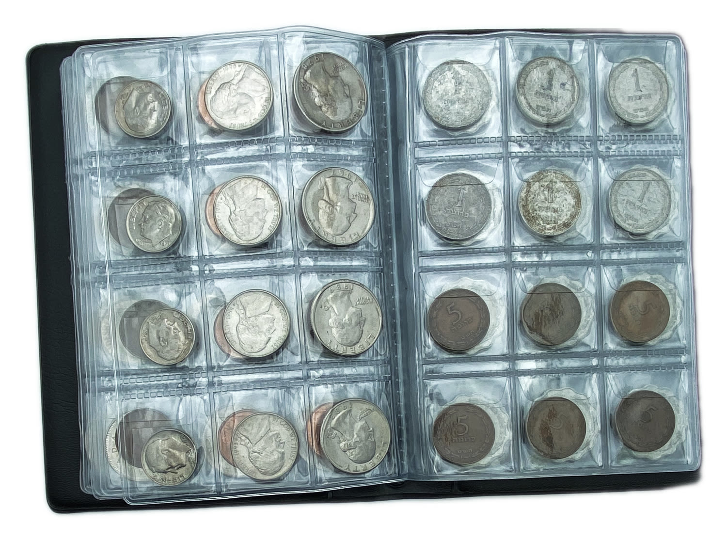 Israel and the World - Israel and World Coins Album - about 120 coins - 1 8