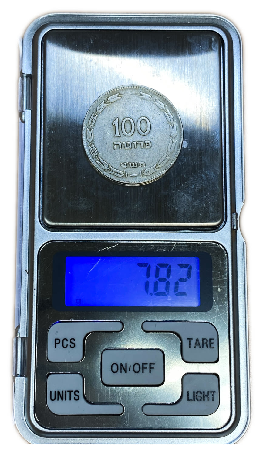 Israel - 100 Pruta 1949 Coin - Minting error, Thin token - Rare
Reverse: The denomination "100 Pruta" ... - 1 3