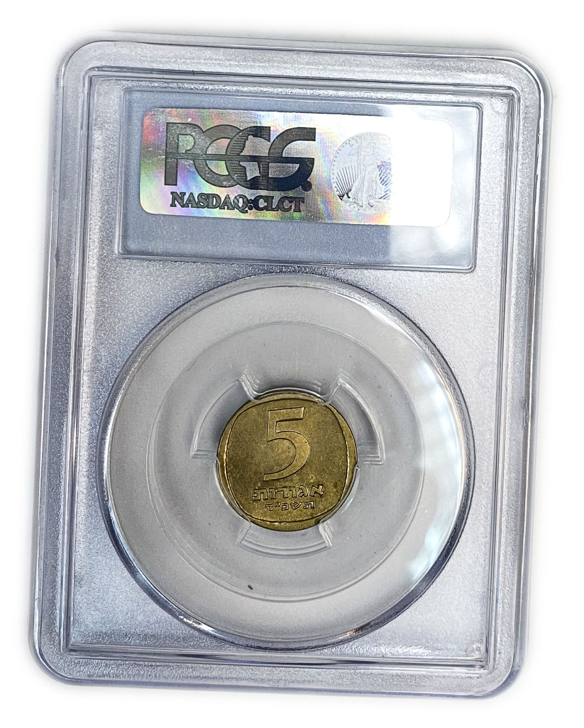 Israel - 5 agorot 1964 - PCGS 62
A coin from 1964 with the lowest issue amount of the same value, a ... - 1 3