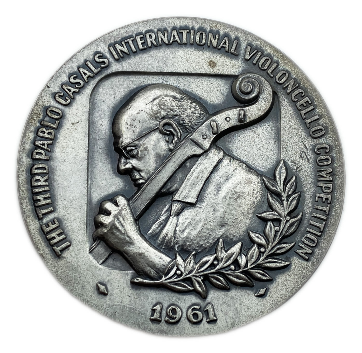 Israel - Third Pablo Cazals 1961 International Cello Medal Medal - Silver 935, 110g', 59 mm
Pablo ... - 1 0
